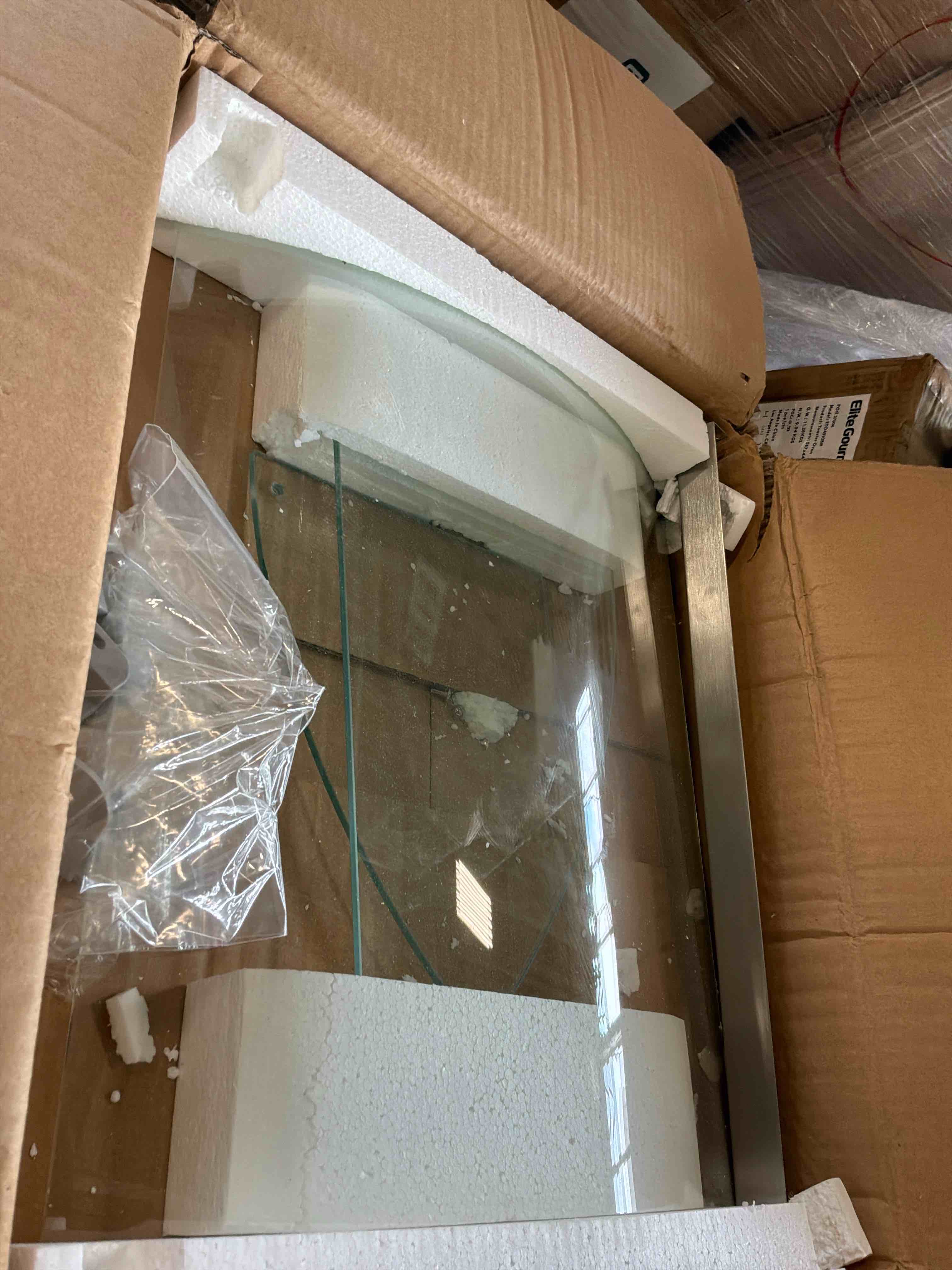 Condition photo showing Good Condition for hotdog roller cover - tempered glass sneeze guard for 9-roller hot dog machine - shield for countertop electric grill by great northern popcorn