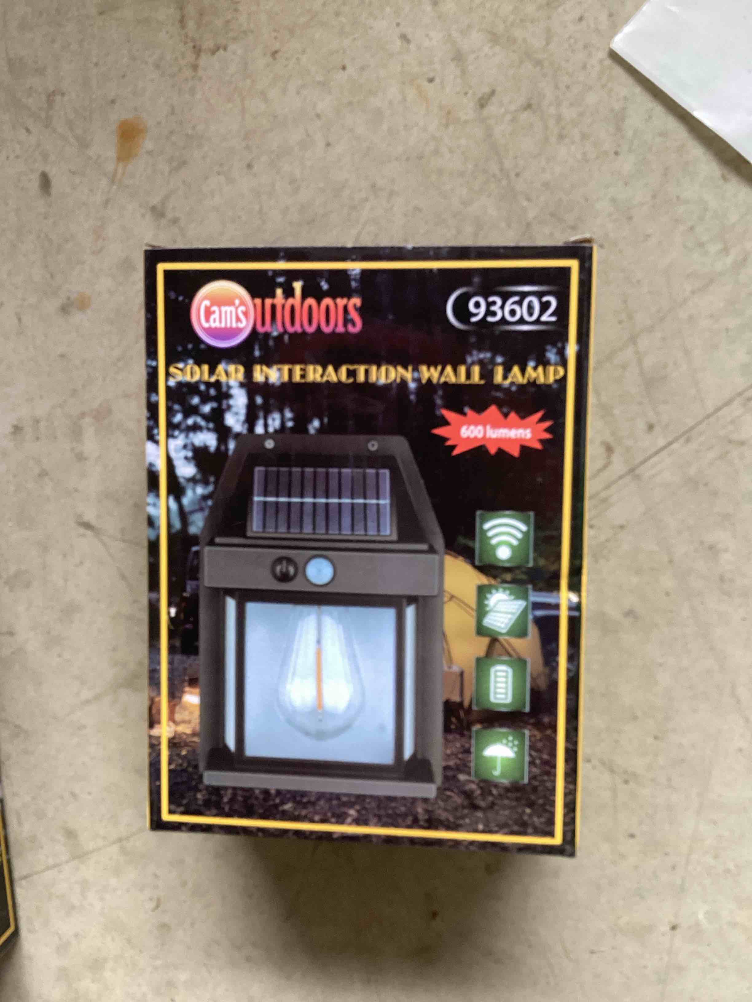 Condition photo showing Brand New for solar interactive wall lamp