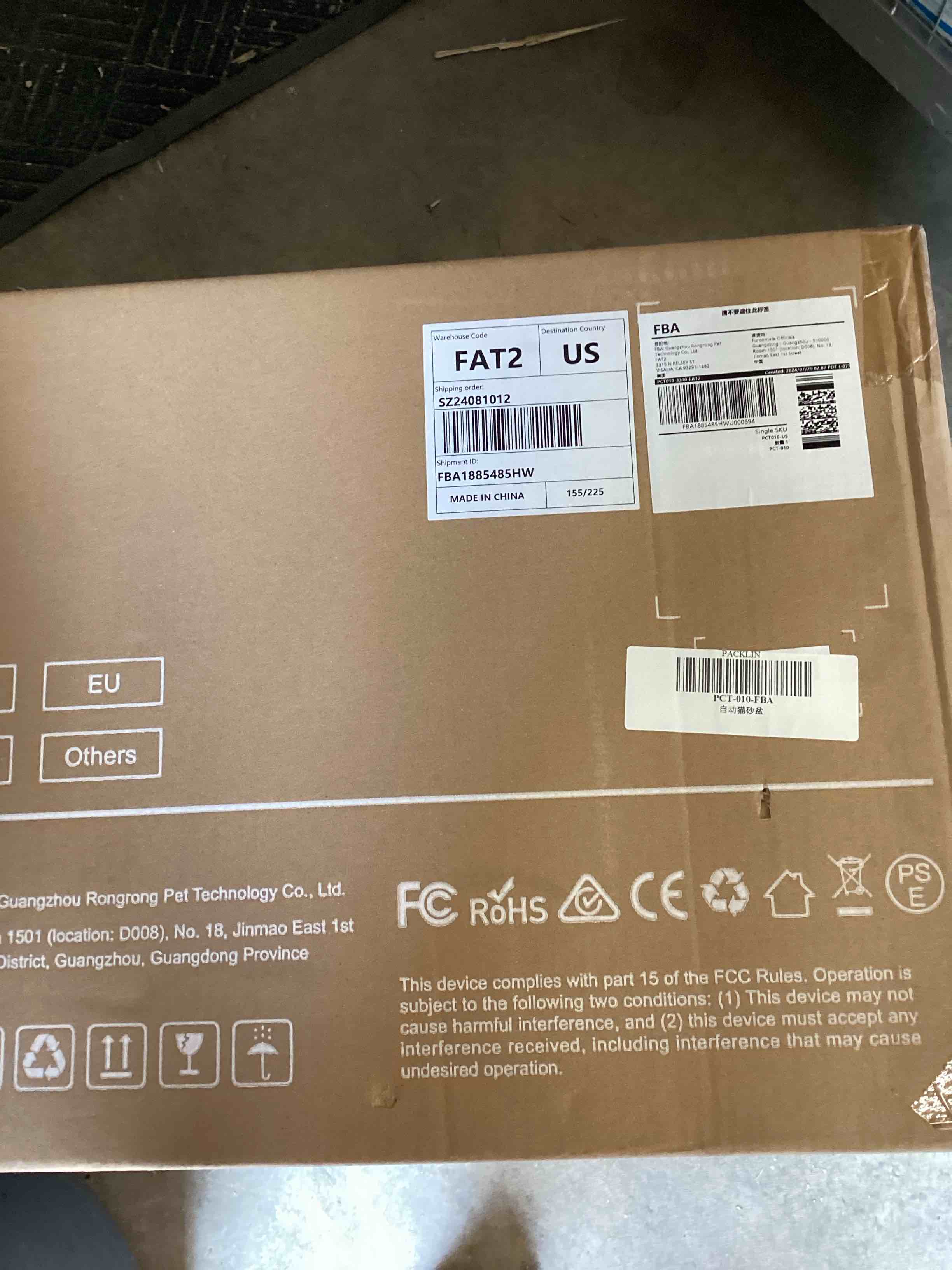 Condition photo showing Good Condition for f8 self-cleaning cat litter box – large capacity, open-top design for multi-cat homes, enhanced safety features includes trash bags