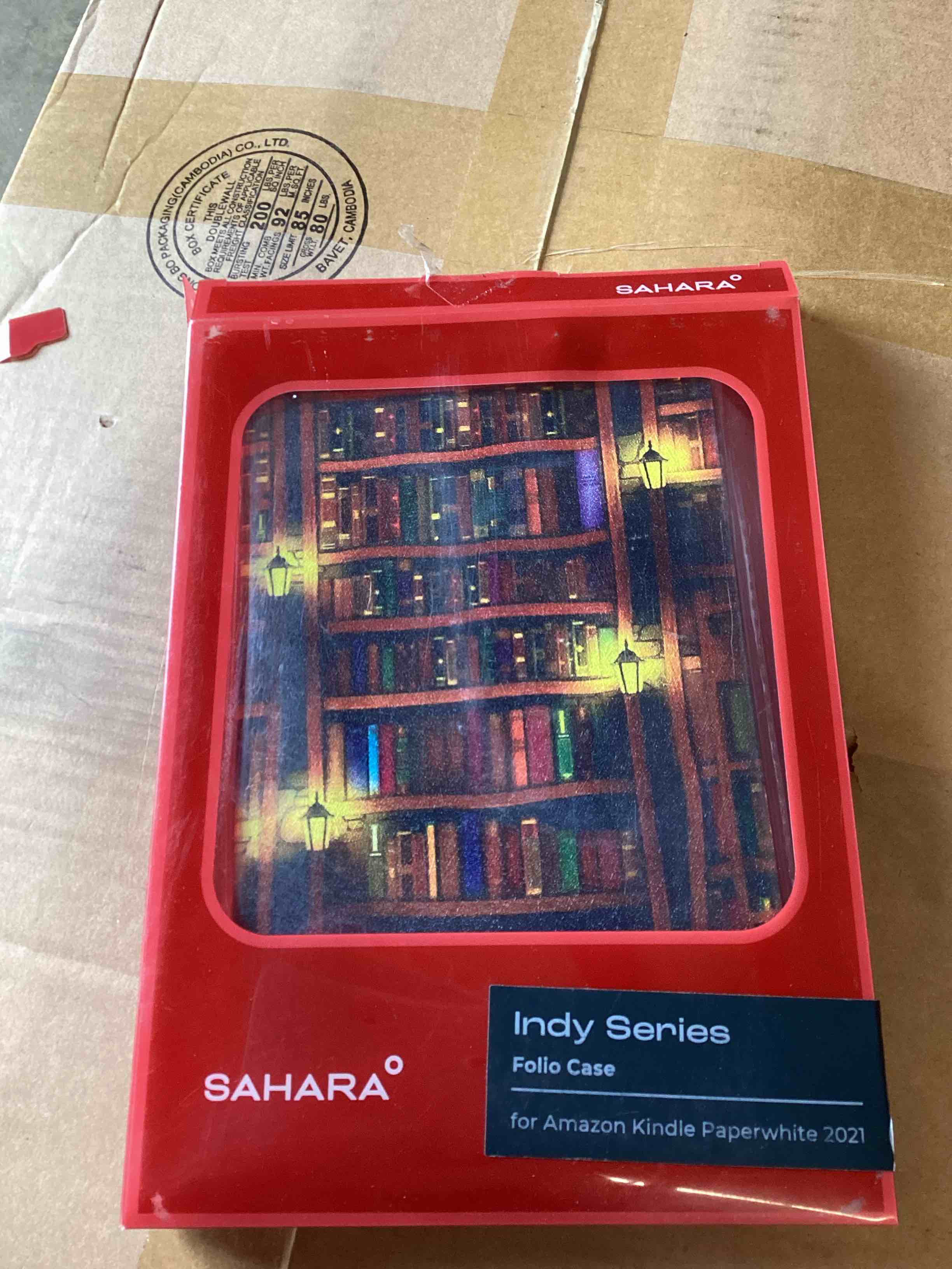 Condition photo showing New/Like New for saharacase - folio case for amazon kindle paperwhite (11th generation - 2021 and 2022 release) - brown