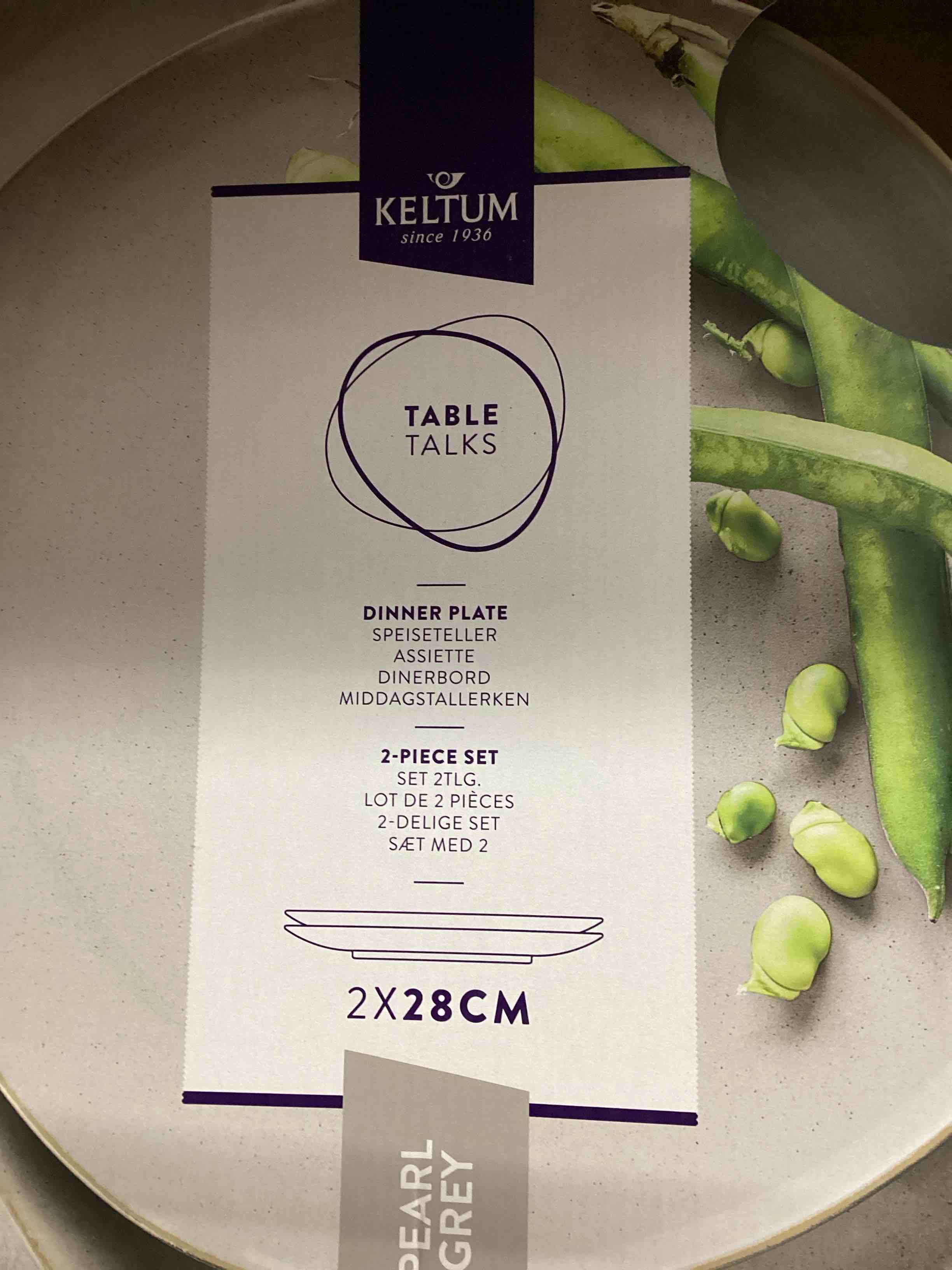 Condition photo showing Brand New for 2 piece 10.5 inch round stoneware dinner plate pearl grey