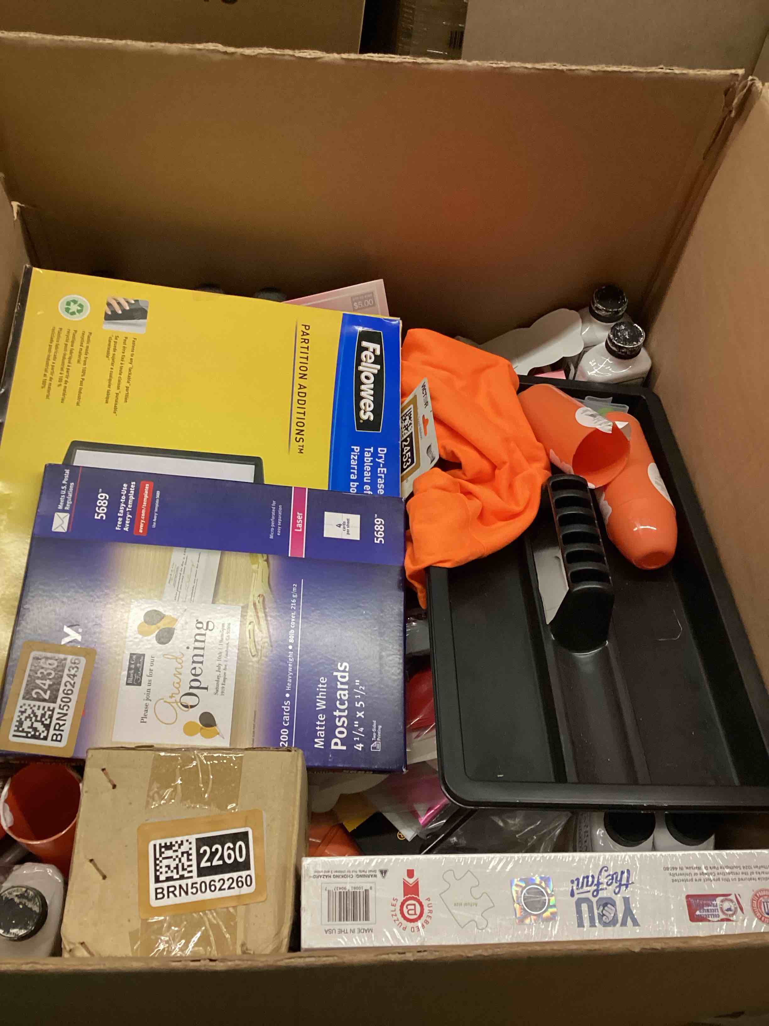 Condition photo showing As Is for box of miscellaneous items