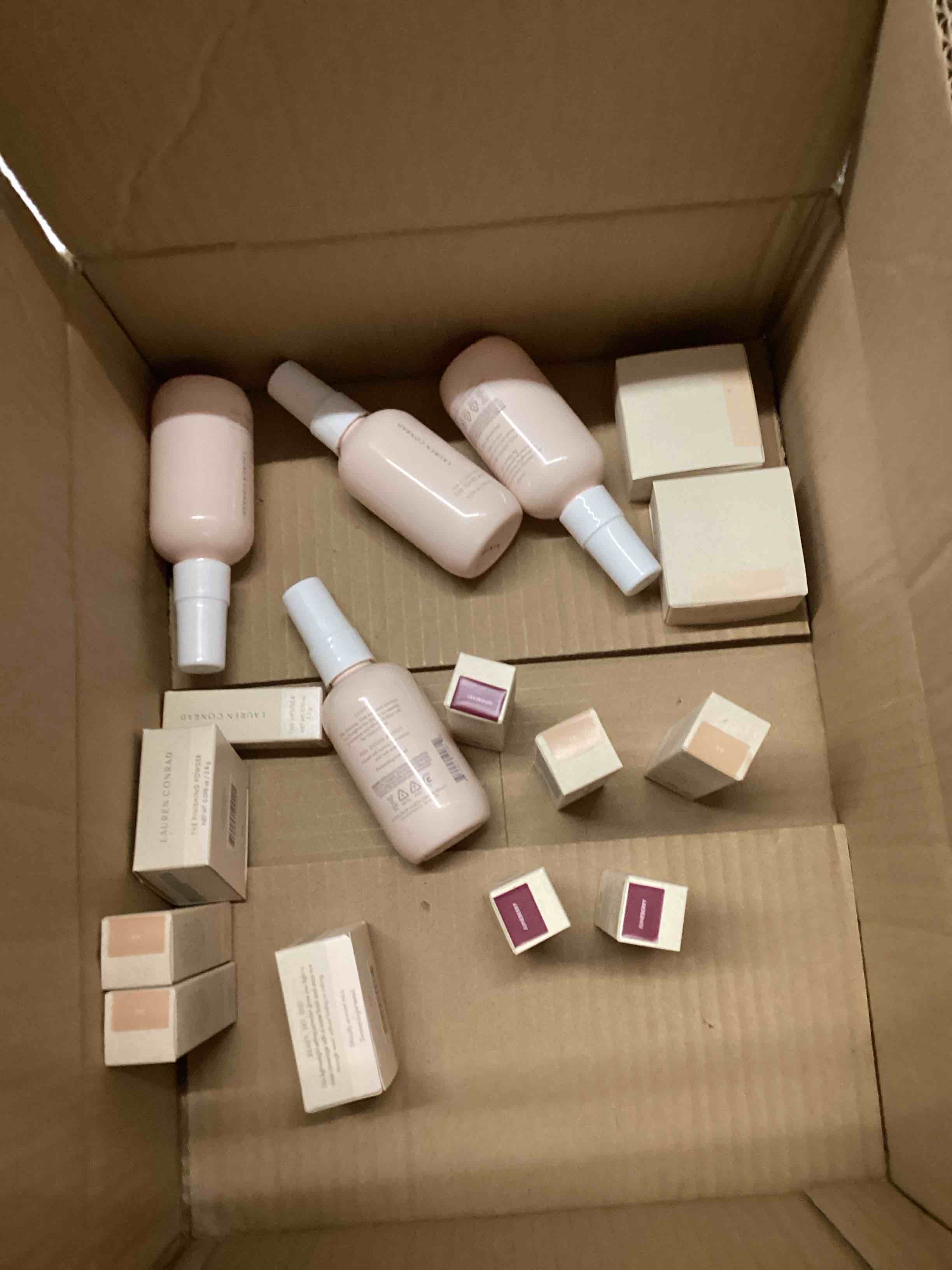 Condition photo showing New/Like New for set of 16 lauren conrad beauty …the toner mist, size: 3.0 oz, multicolor, lauren conrad beauty the finishing powder,  multicolor ,lipsticks multicolor 