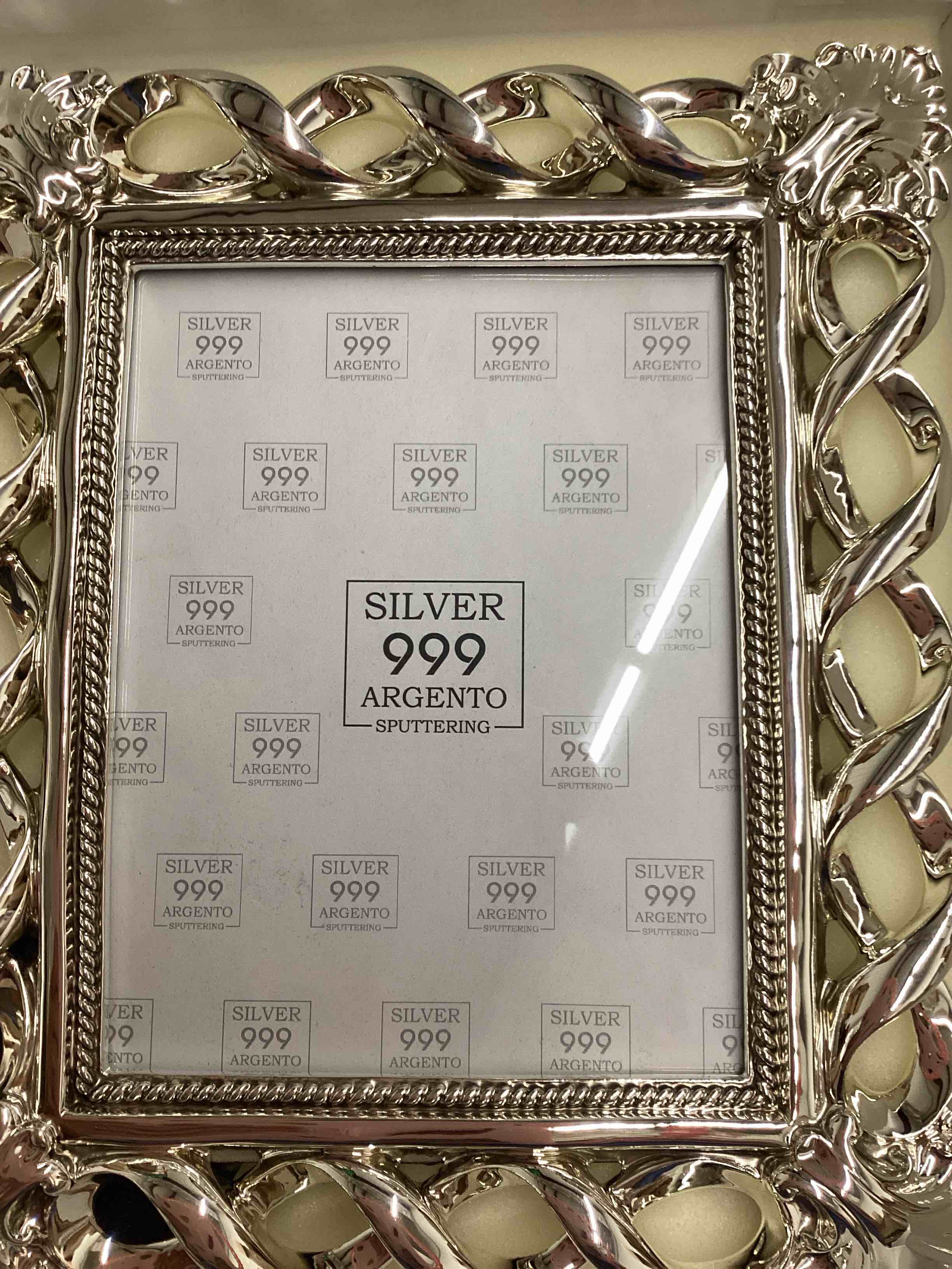 siliver 999 11.42 inch picture frame