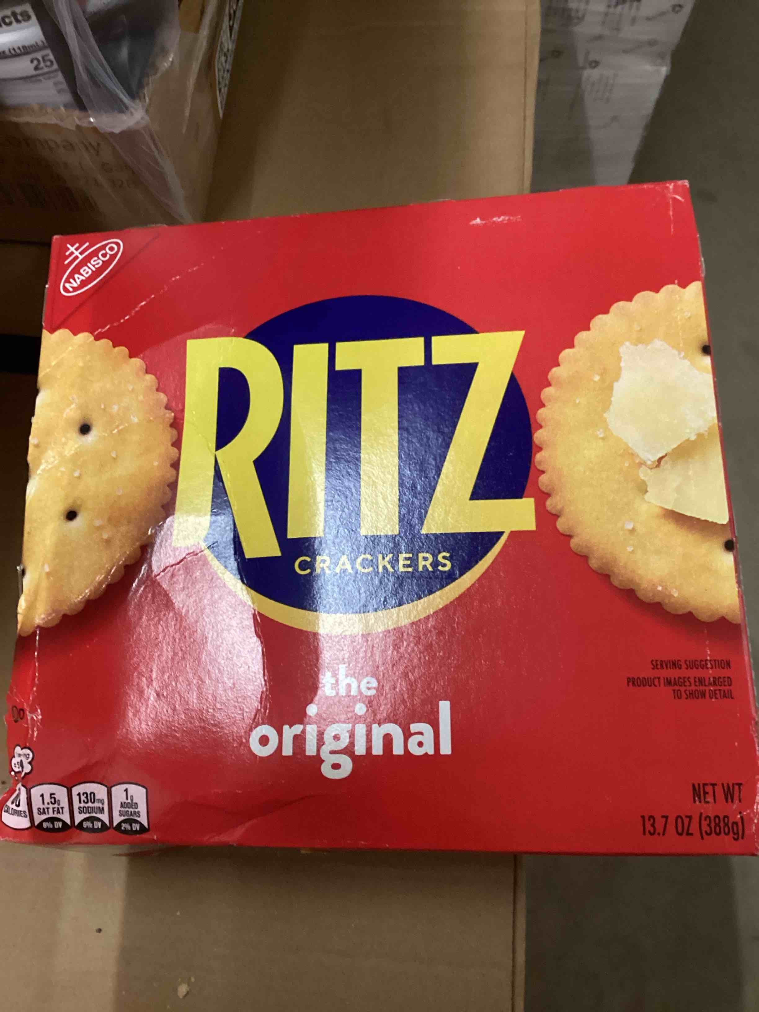 Condition photo showing As Is for nabisco ritz crackers original 1x13.7 oz