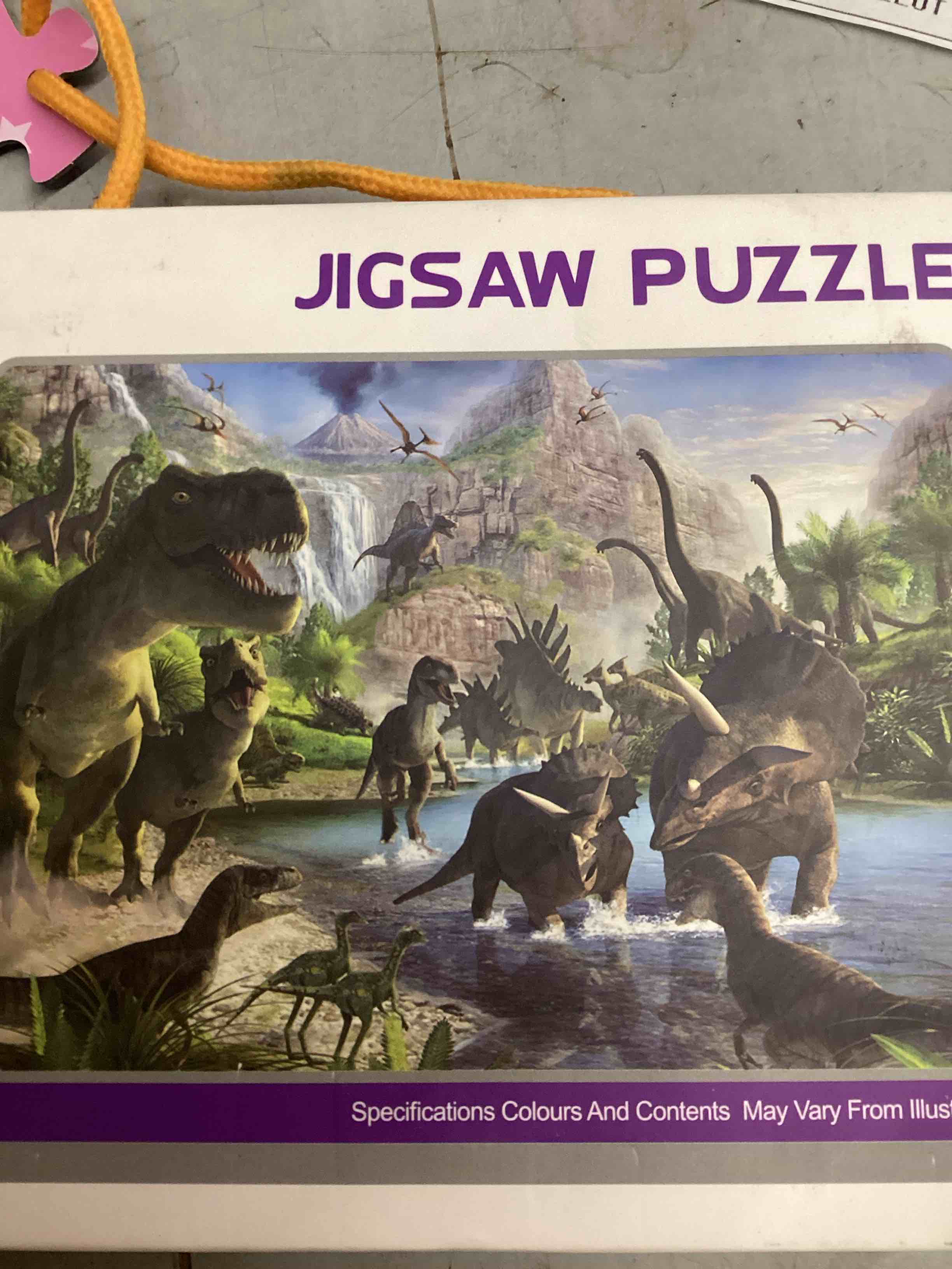 Condition photo showing Brand New for time gear jigsaw 60 piece puzzle dinosaur