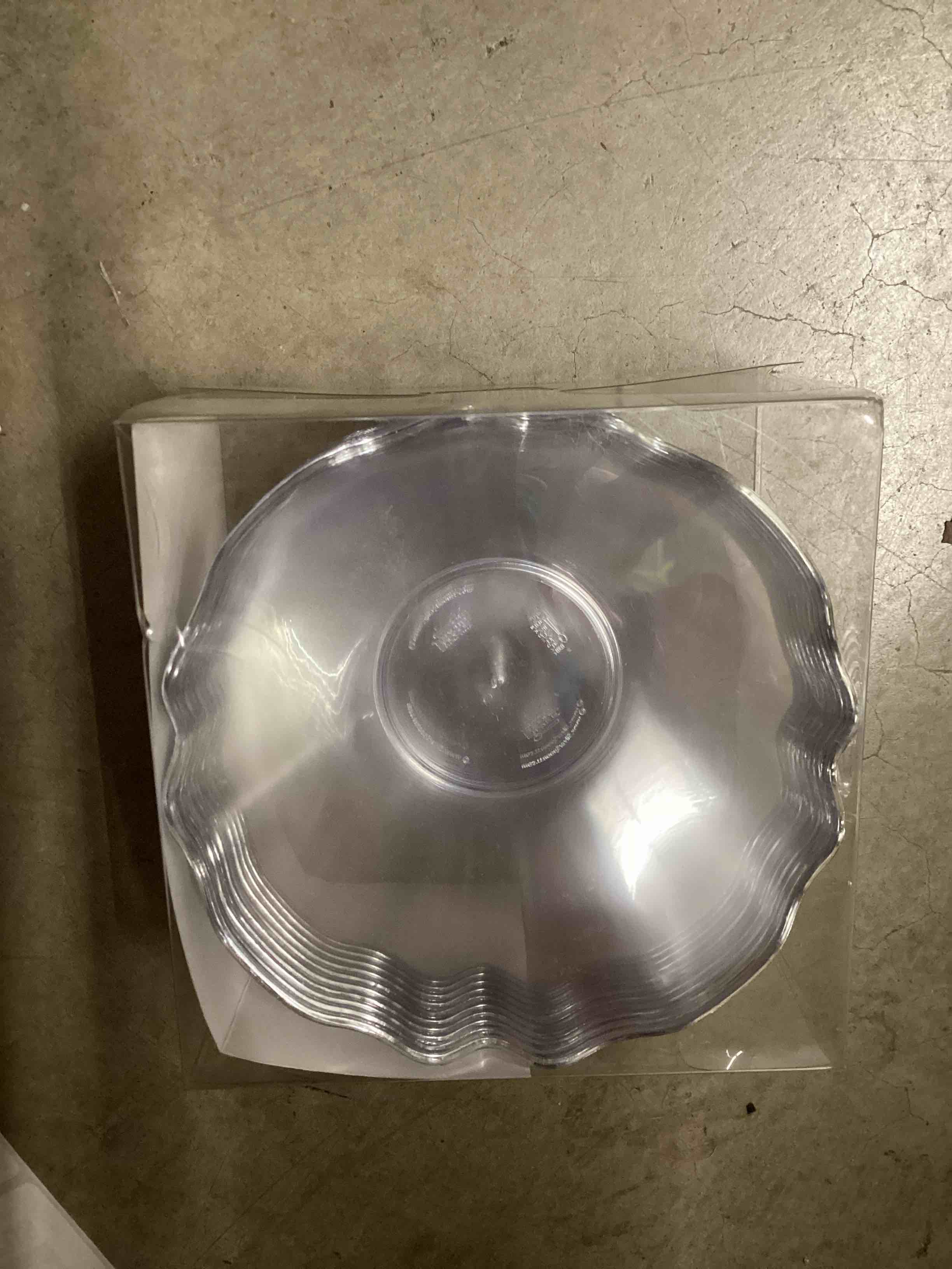 Condition photo showing Brand New for silver spoons dip and sauce bowl | clear | baroque collection | 10 pc - 5”