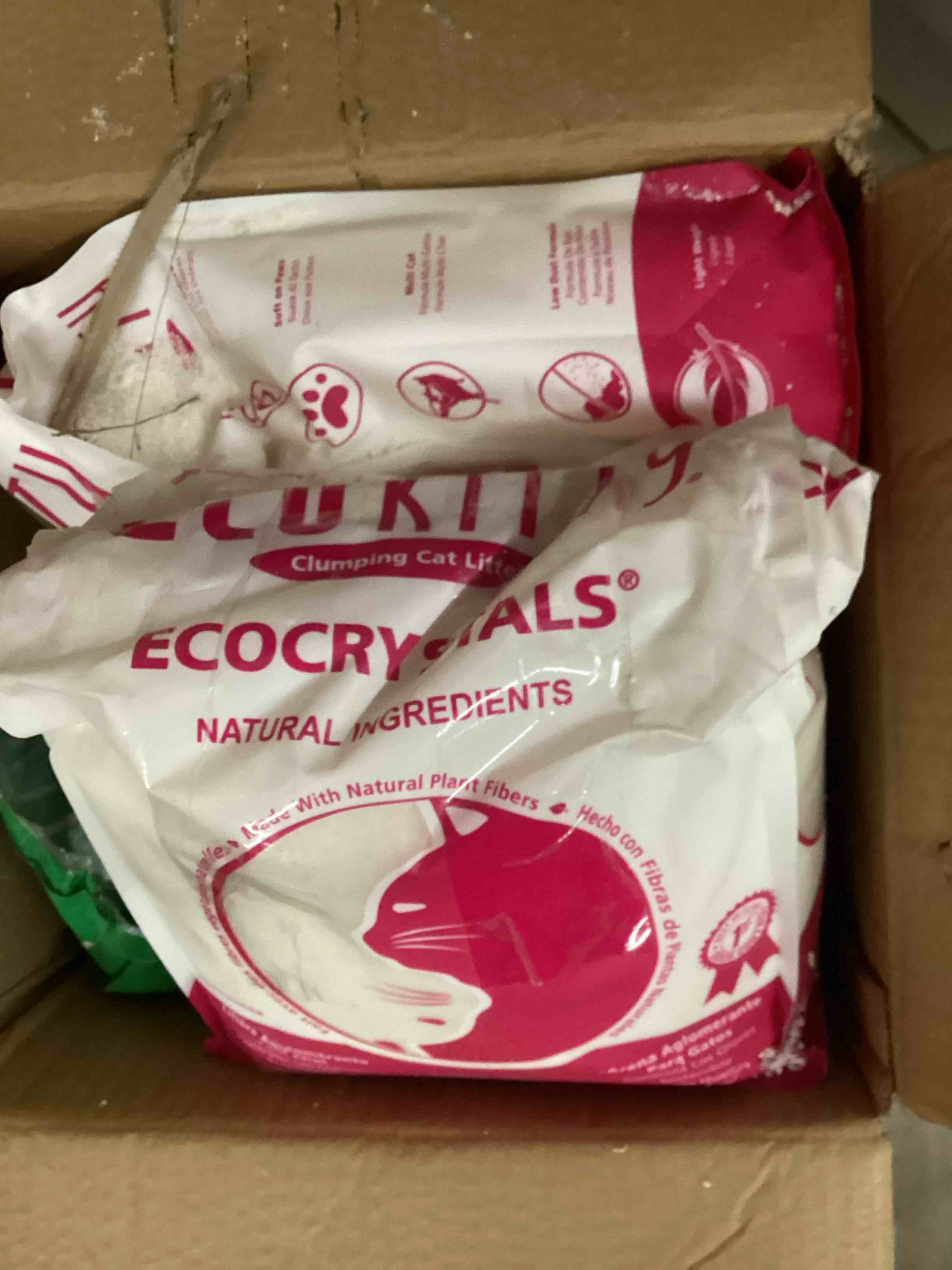 Condition photo showing As Is for ecocrystals, white-natural, 7 lb