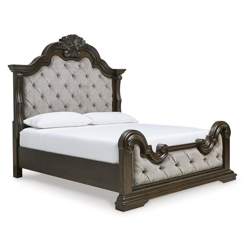 Maylee King Upholstered Panel Bed Headboard 