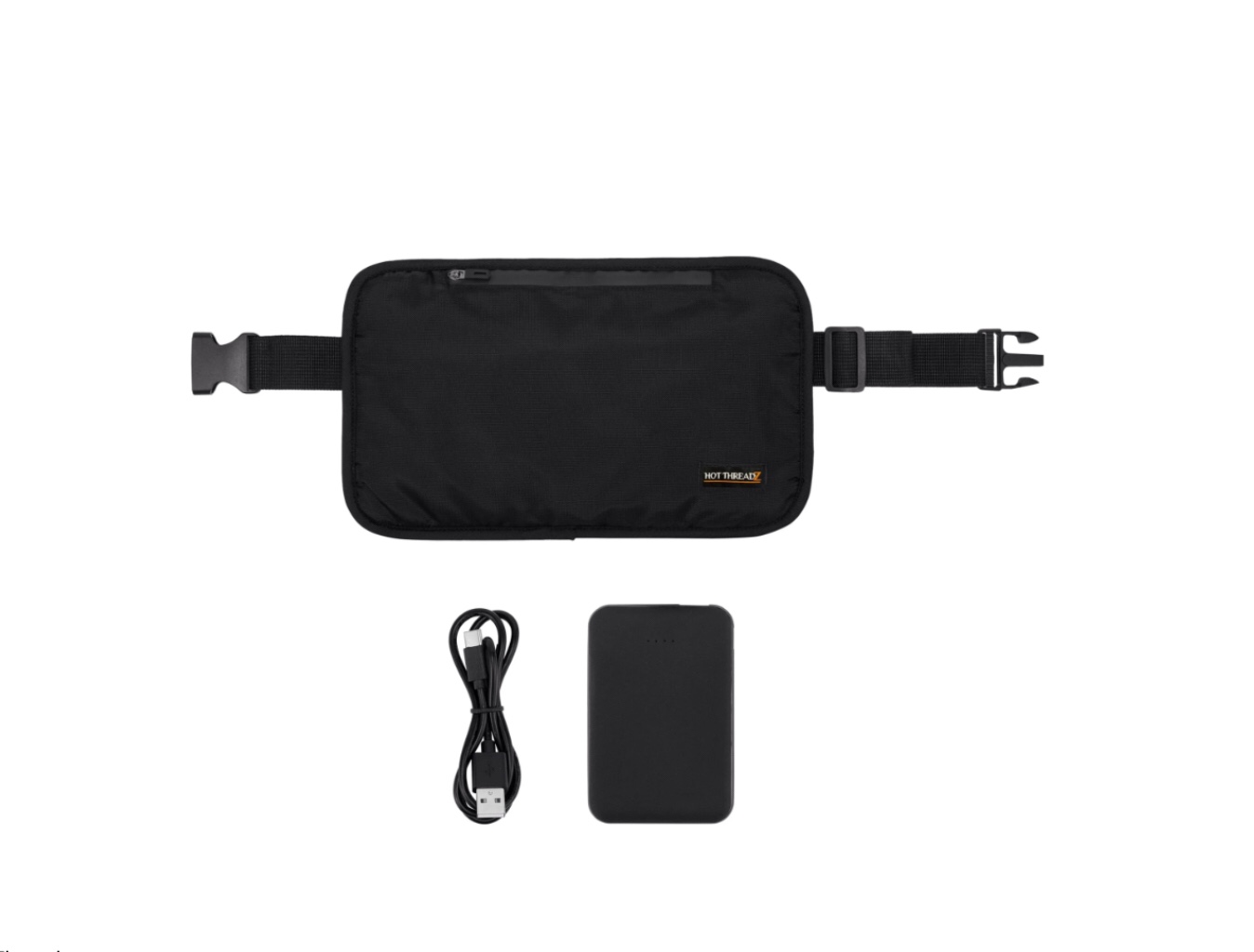 Hot Threadz Heated Hand Warmer Plush Lining 3 Heat Settings Water Resistant Black