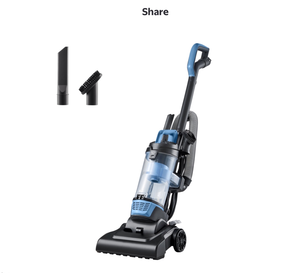 Mainstays Lightweight Bagless Upright Vacuum Cleaner with Brush and Crevice Tool