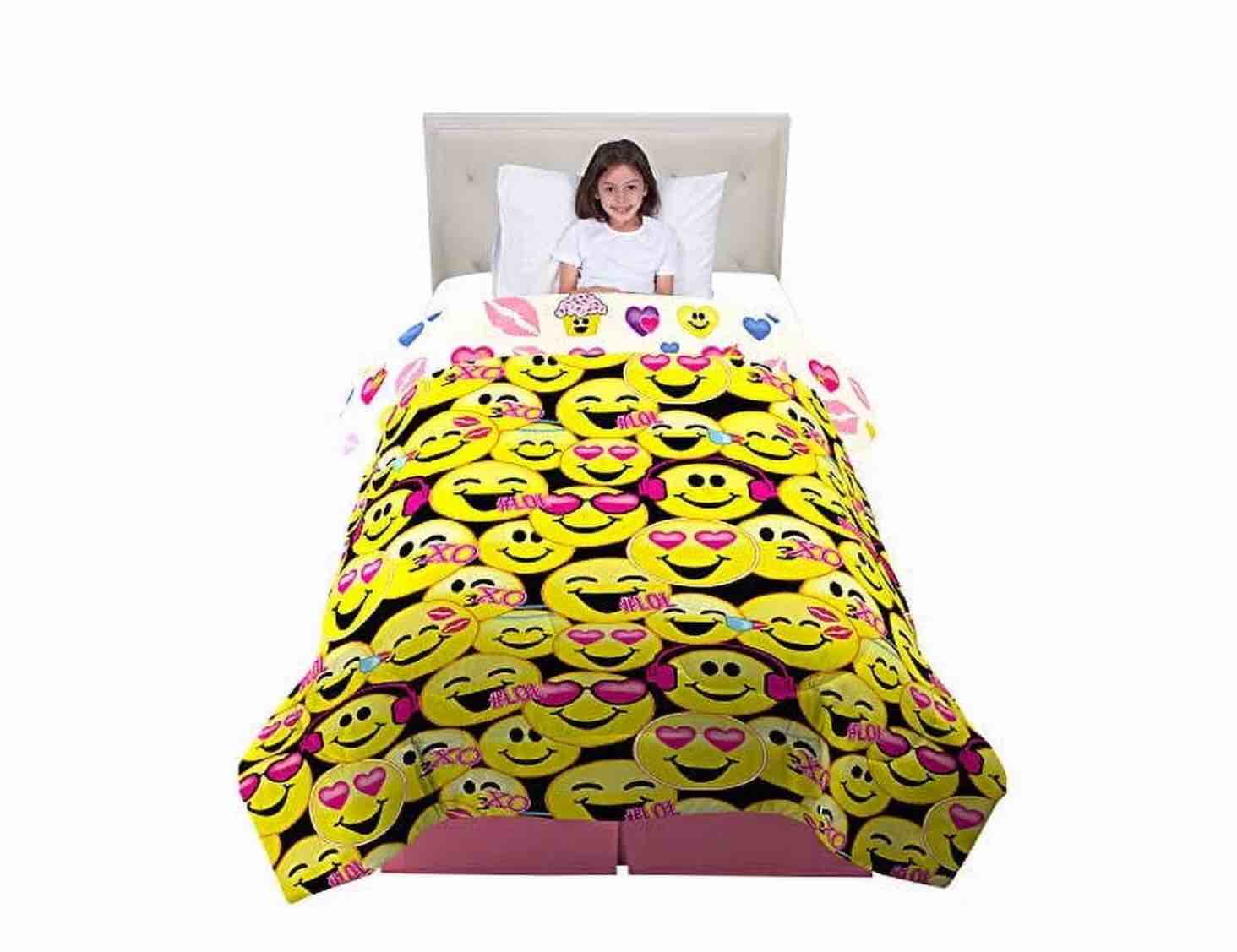Emoji Kids Bedding Reversible Comforter Twin/Size 72" x 86" by Franco