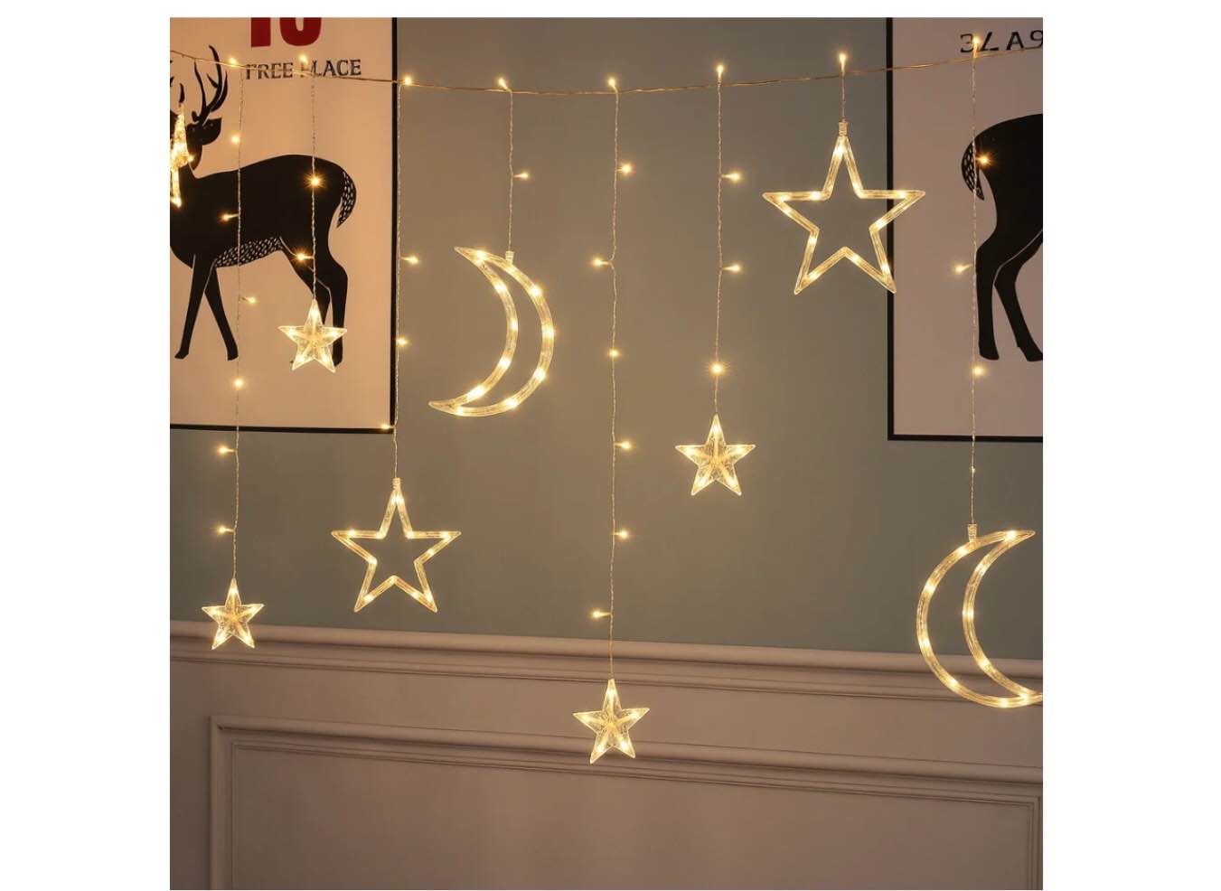 Maynstays 144 Count warm white led lights with shapes 