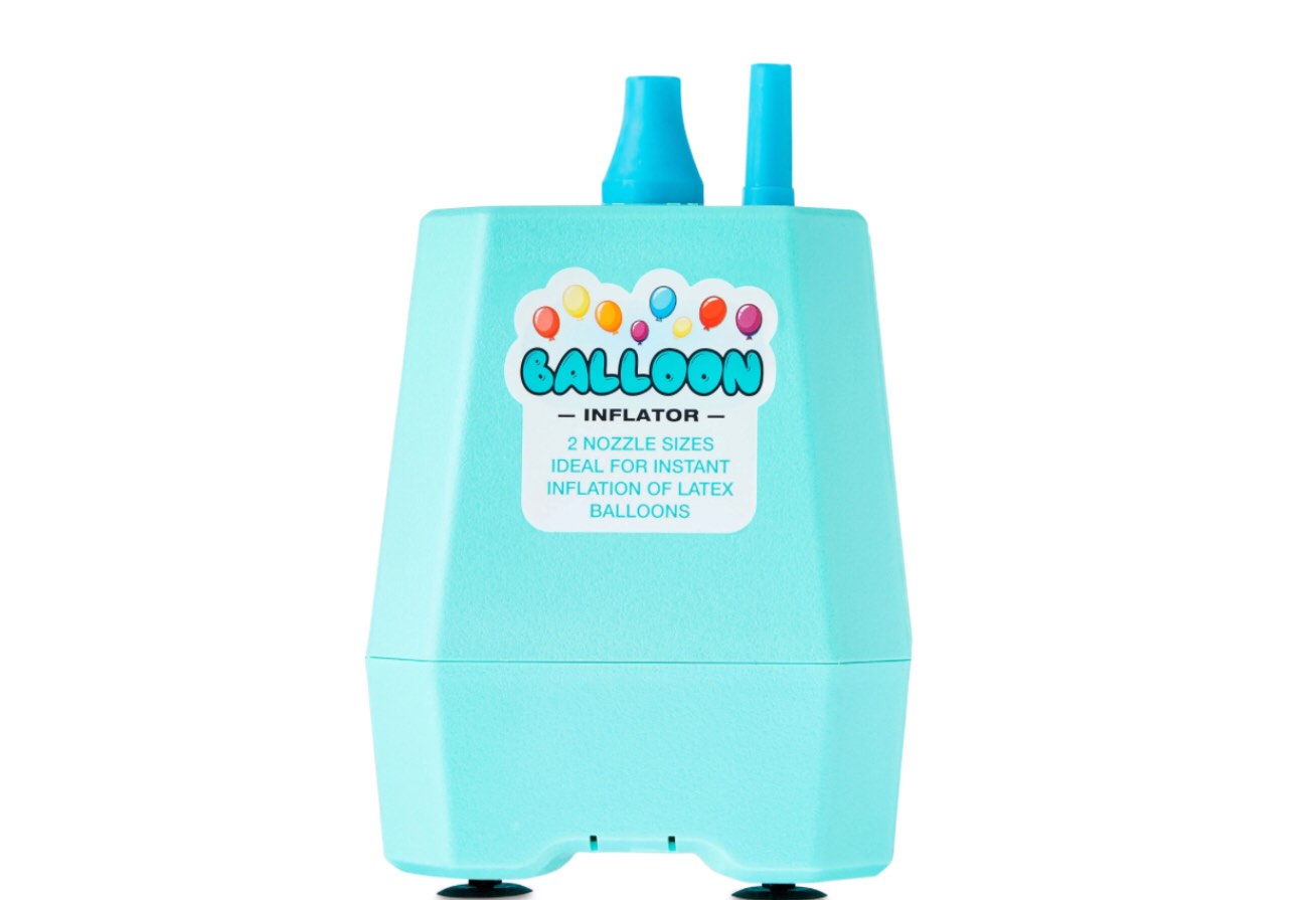 7" Blue Electric Balloon Inflator, with Extendable Tip and Balloon Knotter, by Way To Celebrate