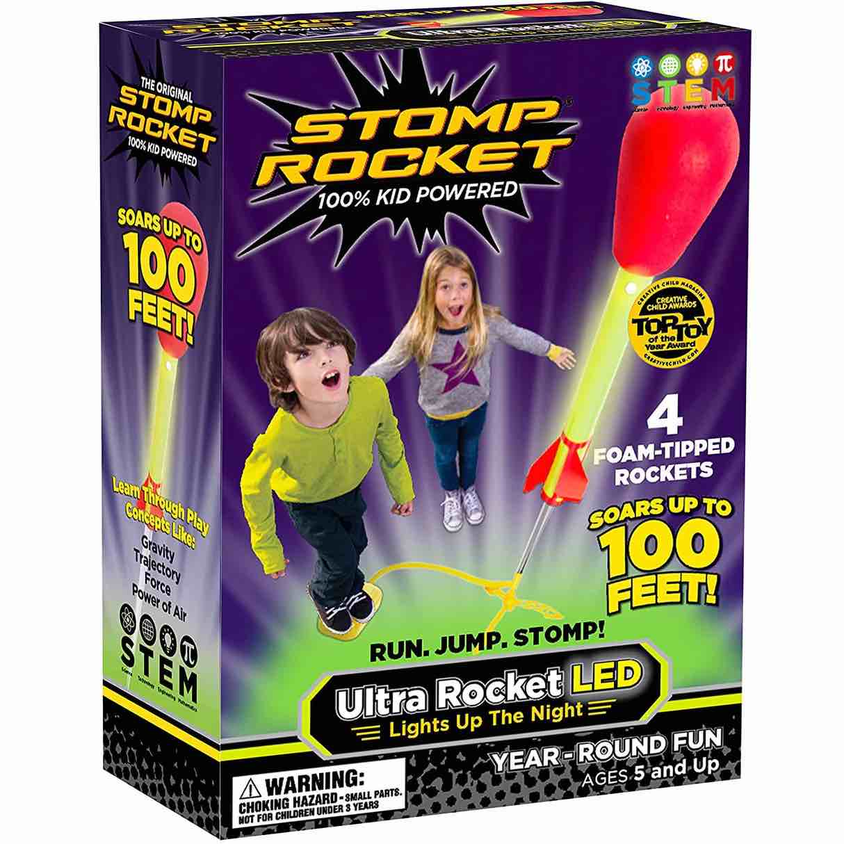 Stomp Rocket Ultra LED 3 foam Tipped Rockets