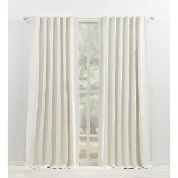 Lauren by Ralph Lauren Waller Back Tab Curtain Panel 52"x84 " Snowflake White 