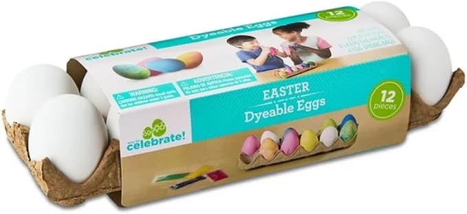 20 Pack of 12 Count per pack Celebrate Easter Dyeable Eggs, 12 Count 