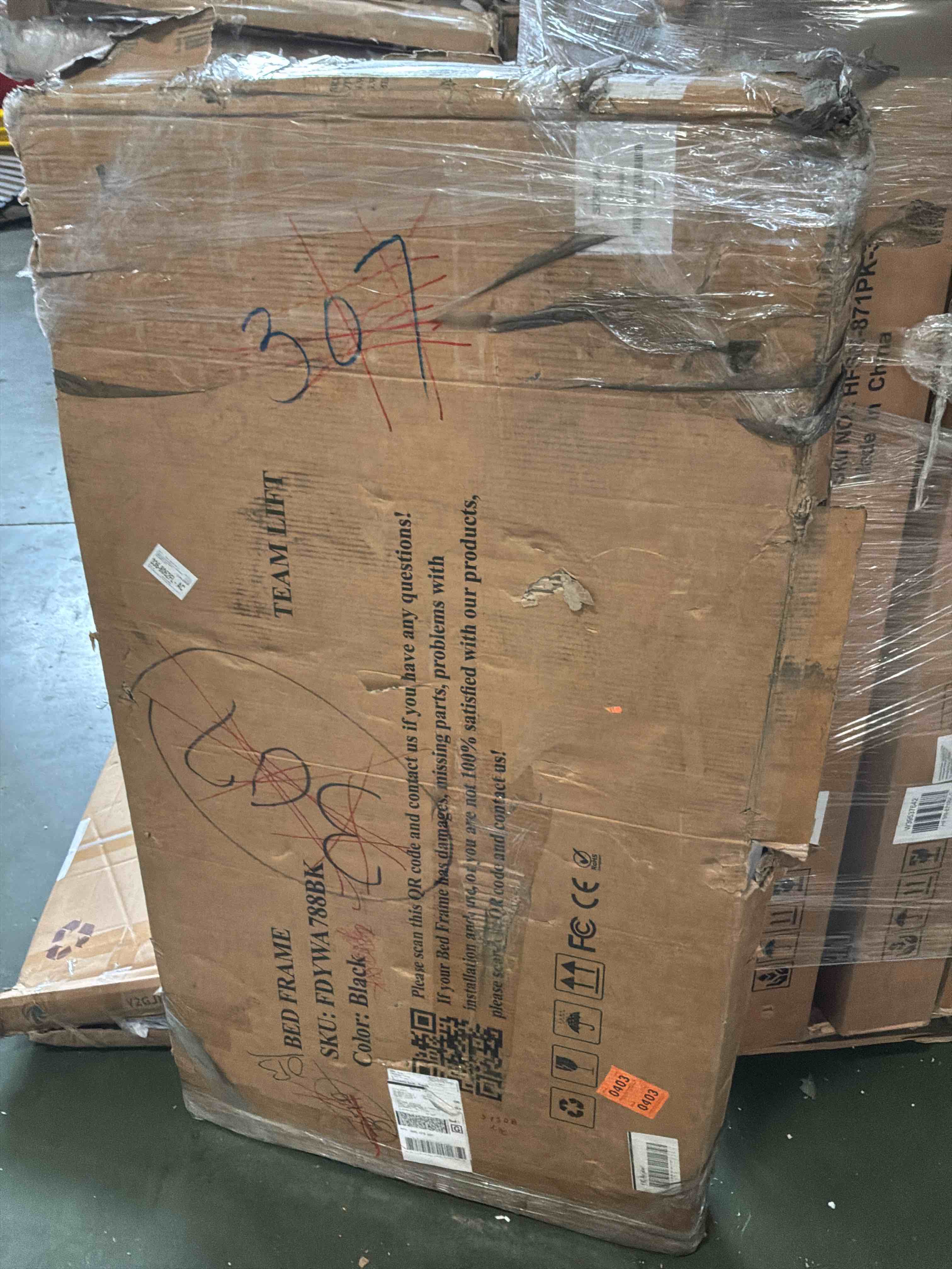 Condition photo showing As Is for bed frame fdywa788bk black