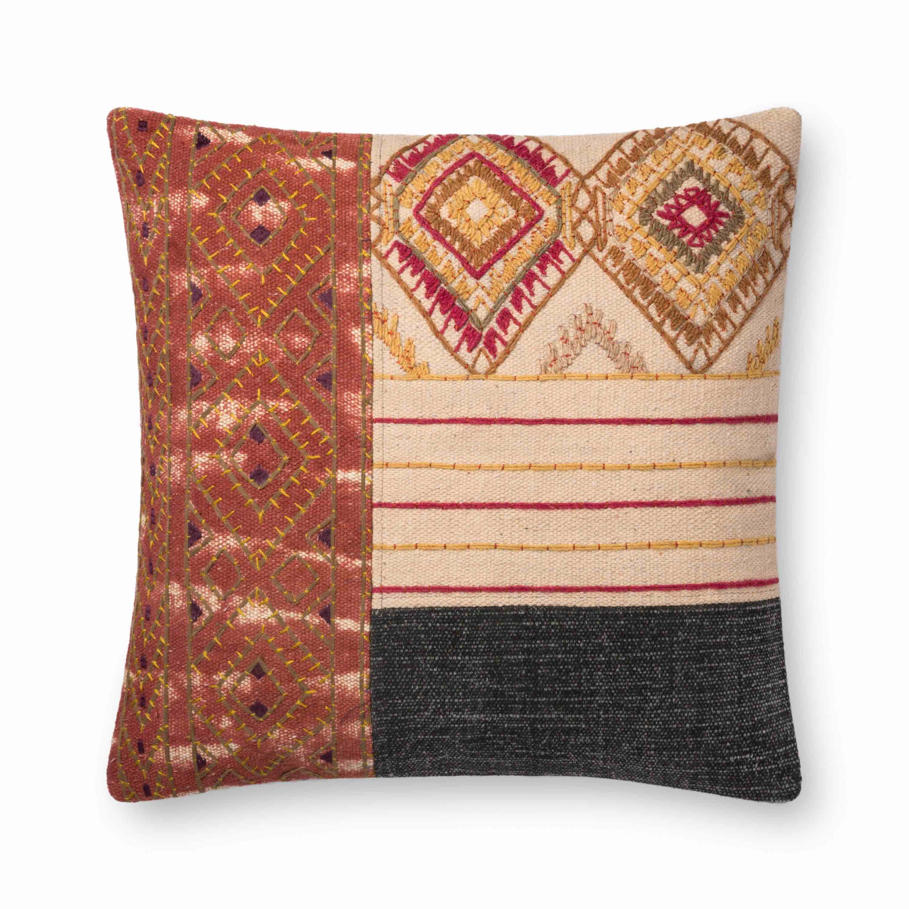 Loloi Pillow | P0679 Rust / Grey Set of 2 