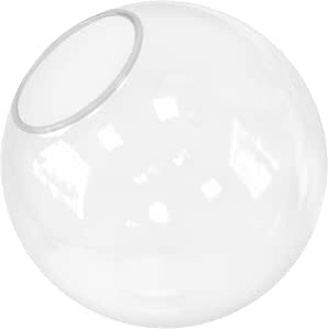 25 Count Clear Glass Globes Shade Replacement Glass Shades -  Fitter Opening - Lighting Fixture Replacement ((Not Specified Size ))