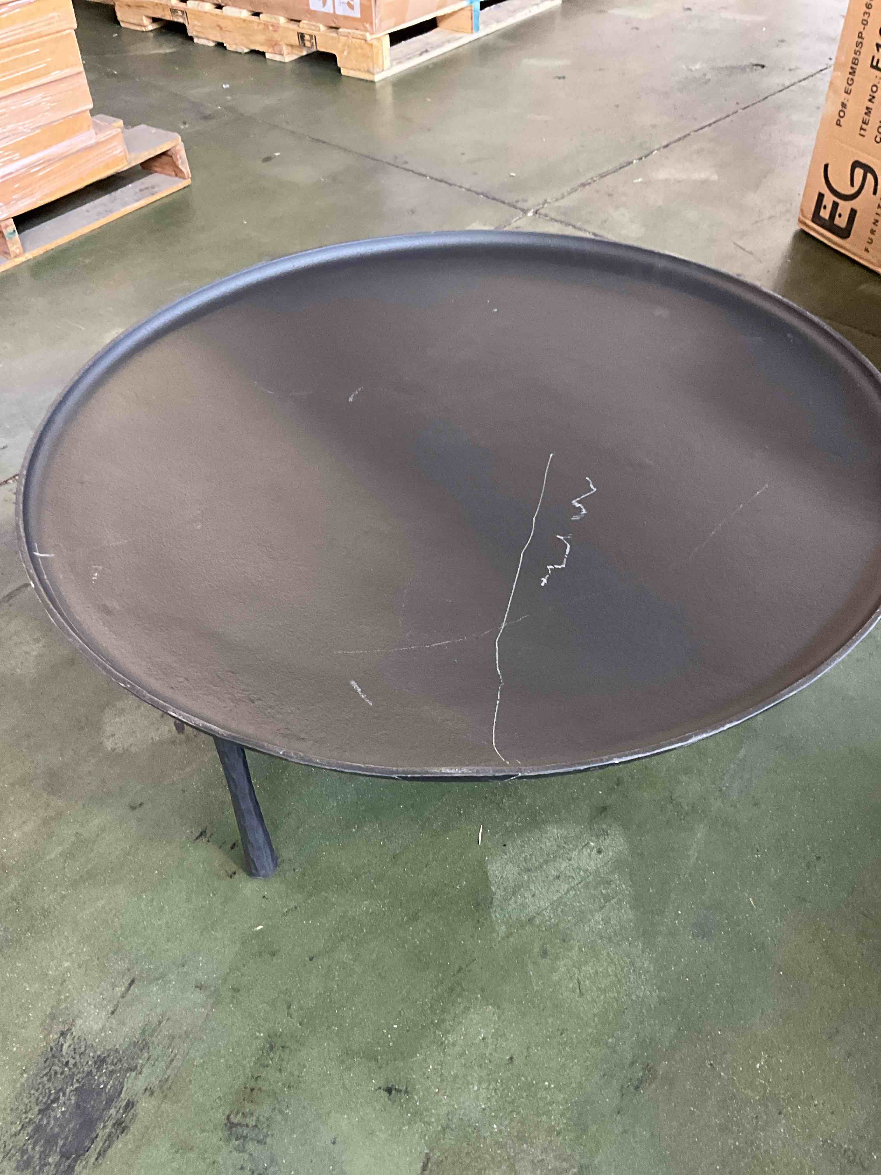 Condition photo showing As Is for sintra dark bronze 36 coffee table