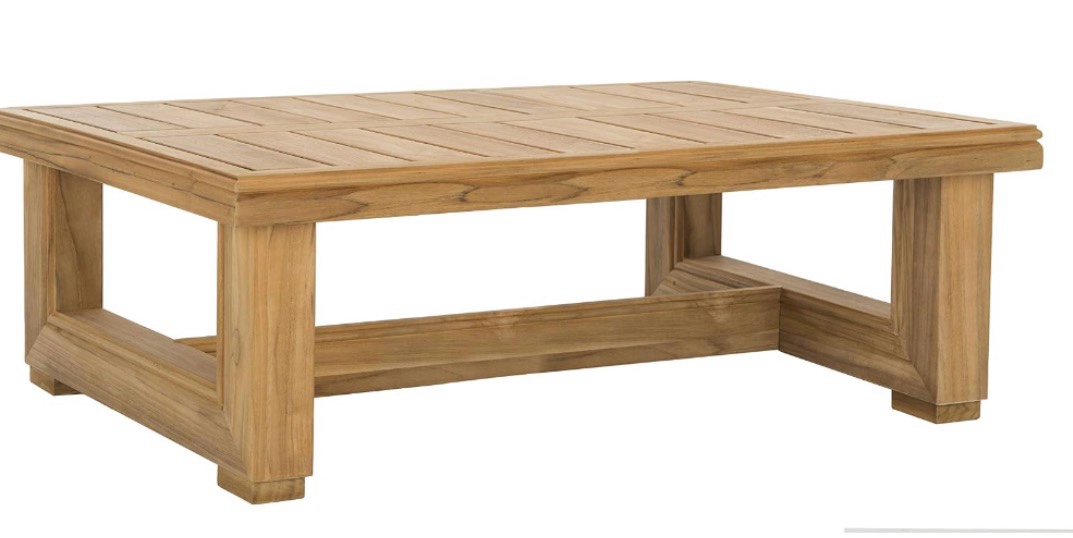 safavieh couture montford contemporary teak coffee table natural teak