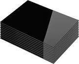 Lot of 50 Sheet Acrylic .125 x 79 x 110 BLACK COLOR 