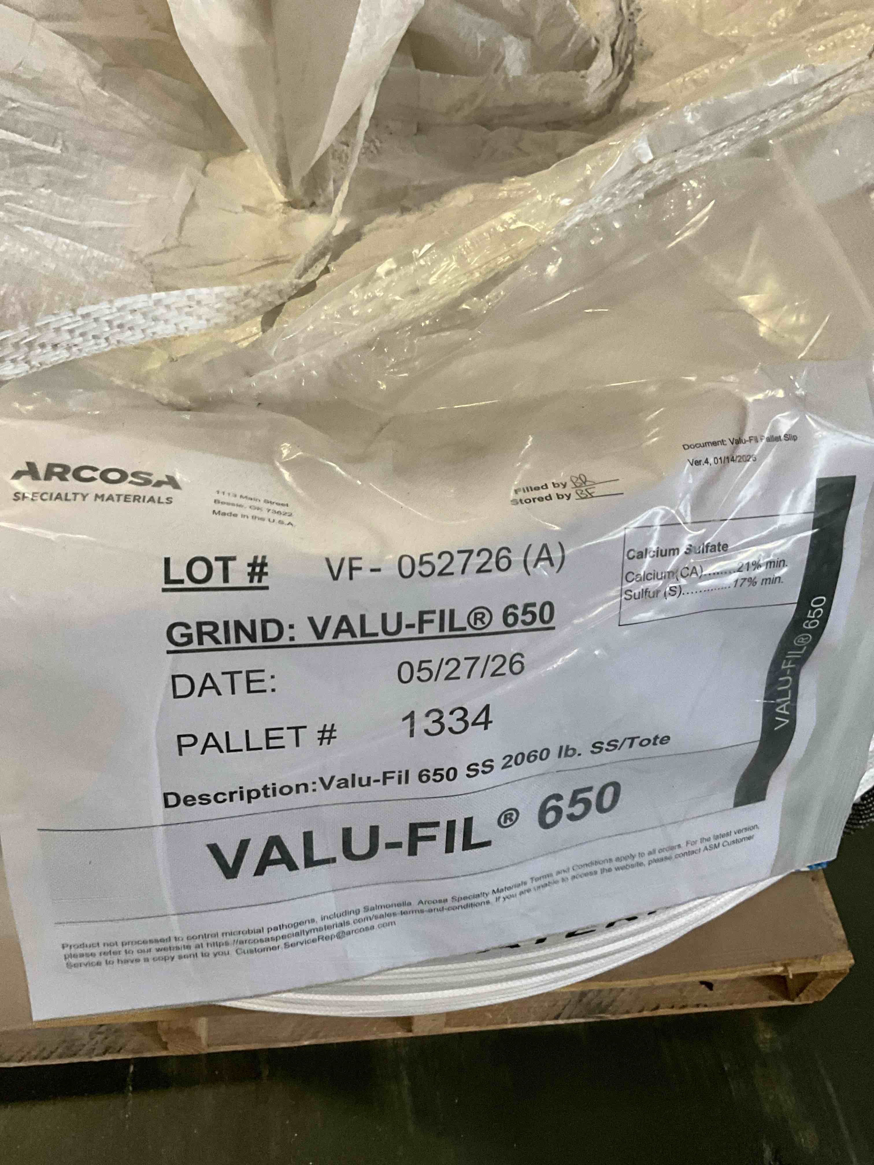 Valu-Fil 650 SS 2060lb. SS/tote 