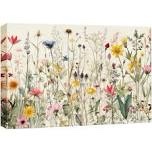 Wildflowers Prints Minimalist "32" H x 48" W 