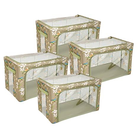 set of 4 improvements collapsible large storage bins