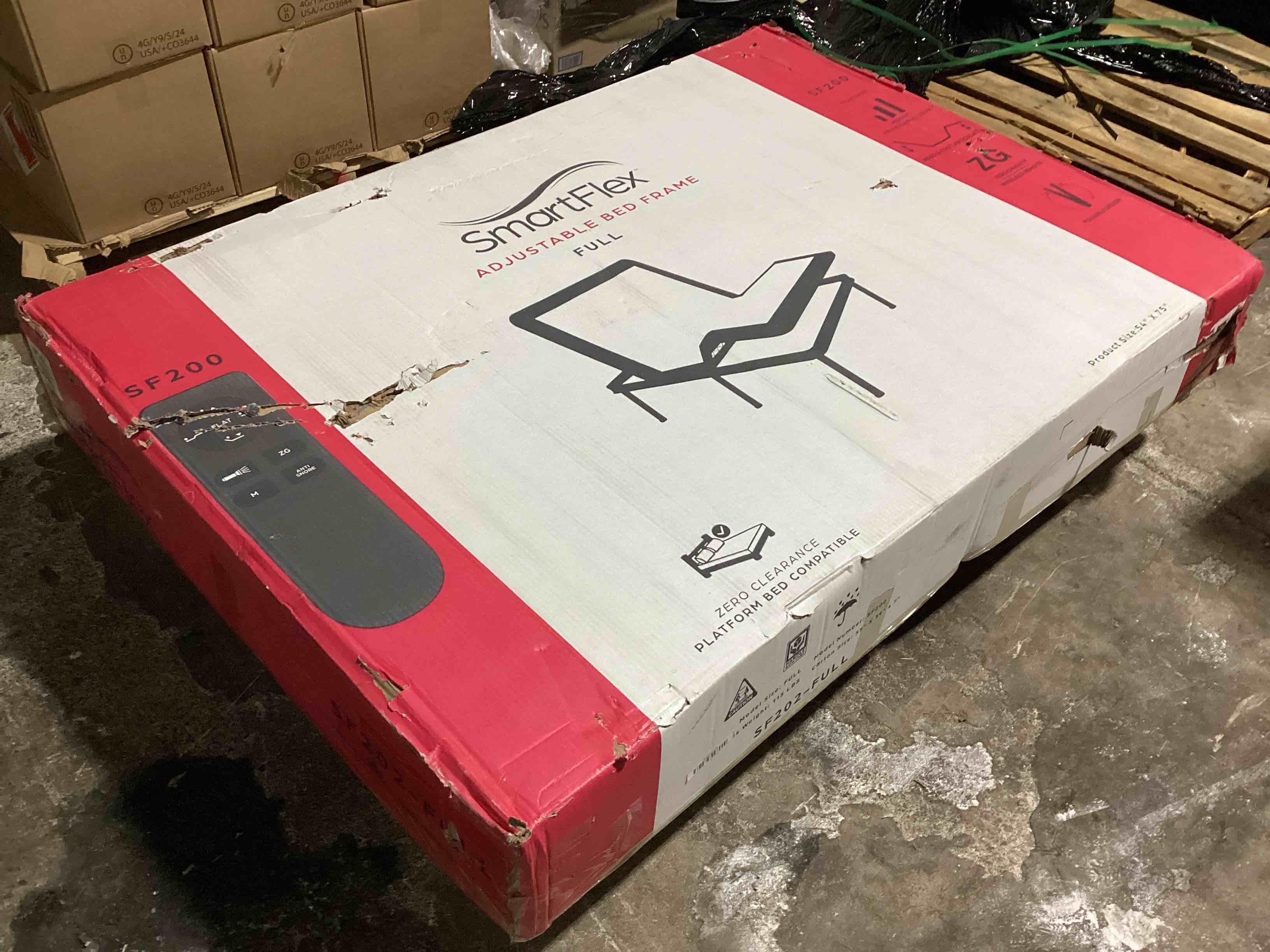 Condition photo showing New/Like New for smartflex full size adjustable bed frame - sf200