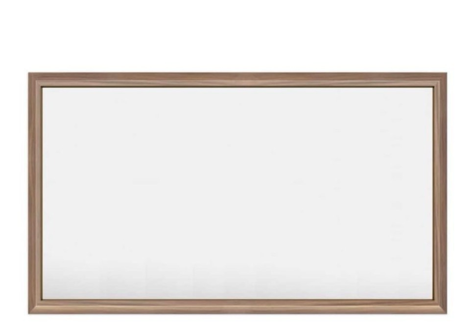 55 in. W x 32 in. H Rectangular Aluminum Alloy Framed and Tempered Glass Wall Bathroom Vanity Mirror in Dark Brown Wood