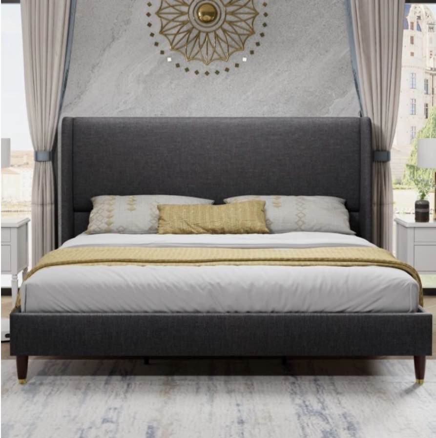 Belo Upholstered Low Profile Platform Bed