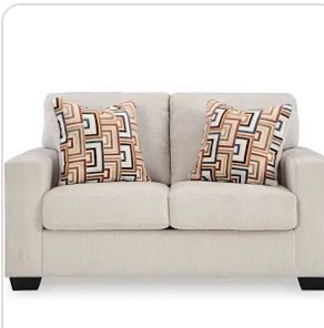 BEIGE LOVESEAT SOFA 