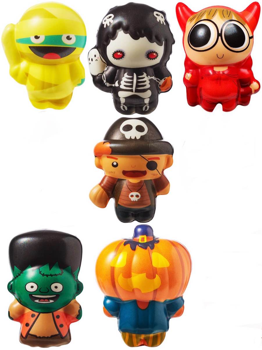 JOYIN 6 PCS Halloween Squishy Toys, Halloween Novelty Stress Relief Balls for Kids Finger Exercise Squeeze, Halloween Party Favor, Halloween Decor, Halloween Bags Stuffers
