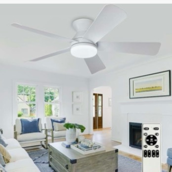 CEILING FAN WITH LIGHTS WHITE 