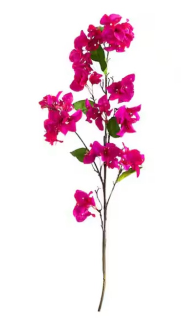 47 in. Artificial Bougainvillea Flower Stems, Set of 3