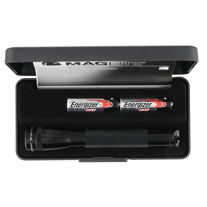 AA Mini Maglite® Flashlight With 2 Batteries “CANNON MINING” Written On Flashlight