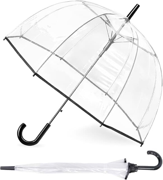 roniare clear bubble umbrellas for rain large windproof dome umbrella for weddings,prom, graduation 