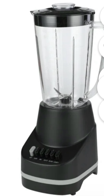 mainstays 6 speed blender with 48 ounce jar,1.5l jar, black,new
