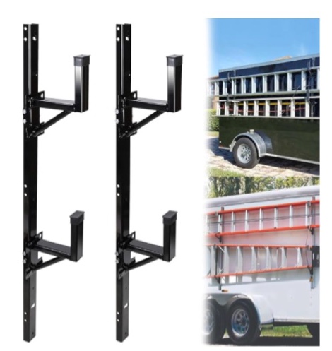 side mount trailer ladder rack, heavy duty steel adjustable ladder rack for open and enclosed traile