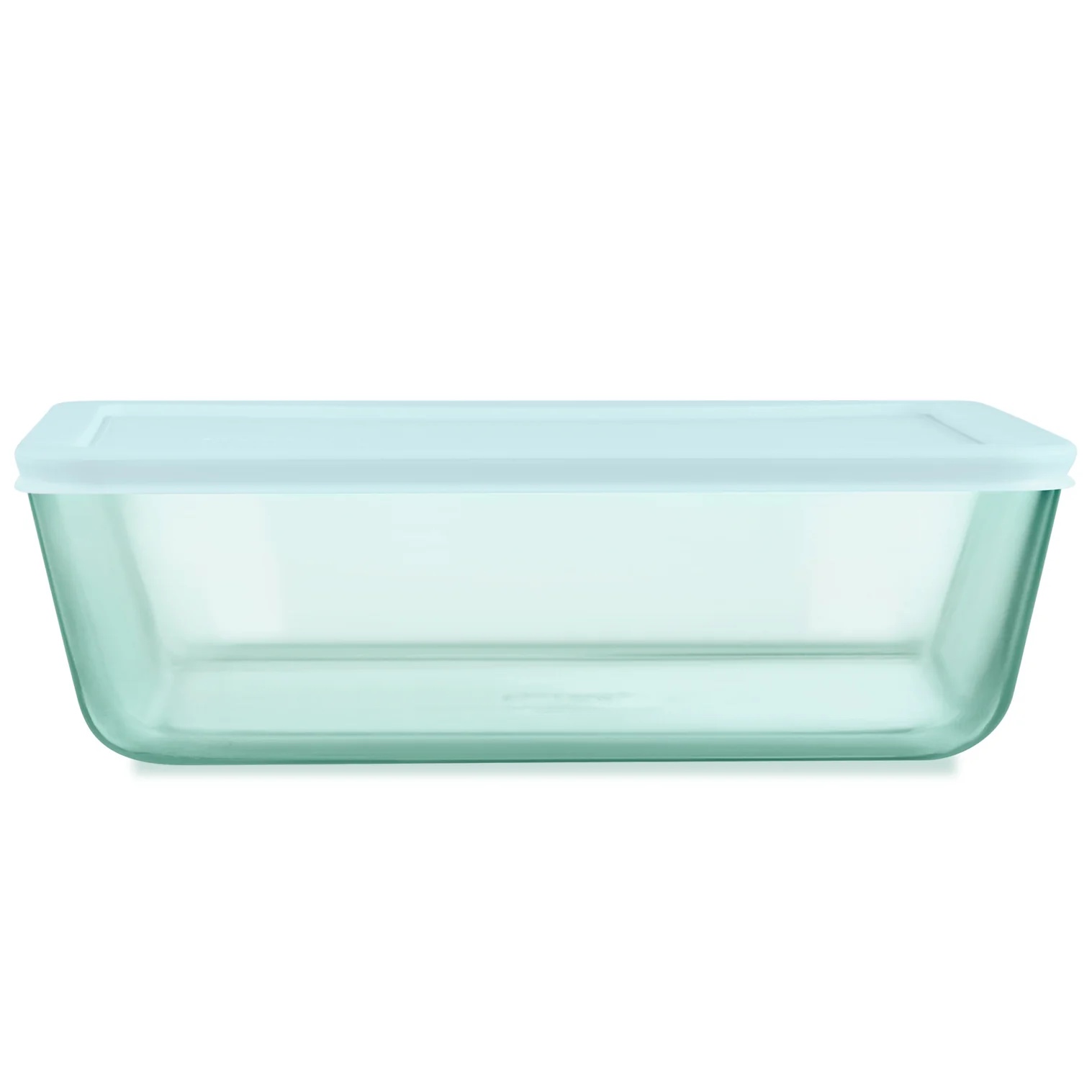 (Similar design)Pyrex Colors Tinted, Tinted Glass Large Rectangular Food Storage Container, Snug Fit Non-Toxic Plastic BPA-Free Lids, Freezer Dishwasher Microwave Safe, Aqua(1 pc)