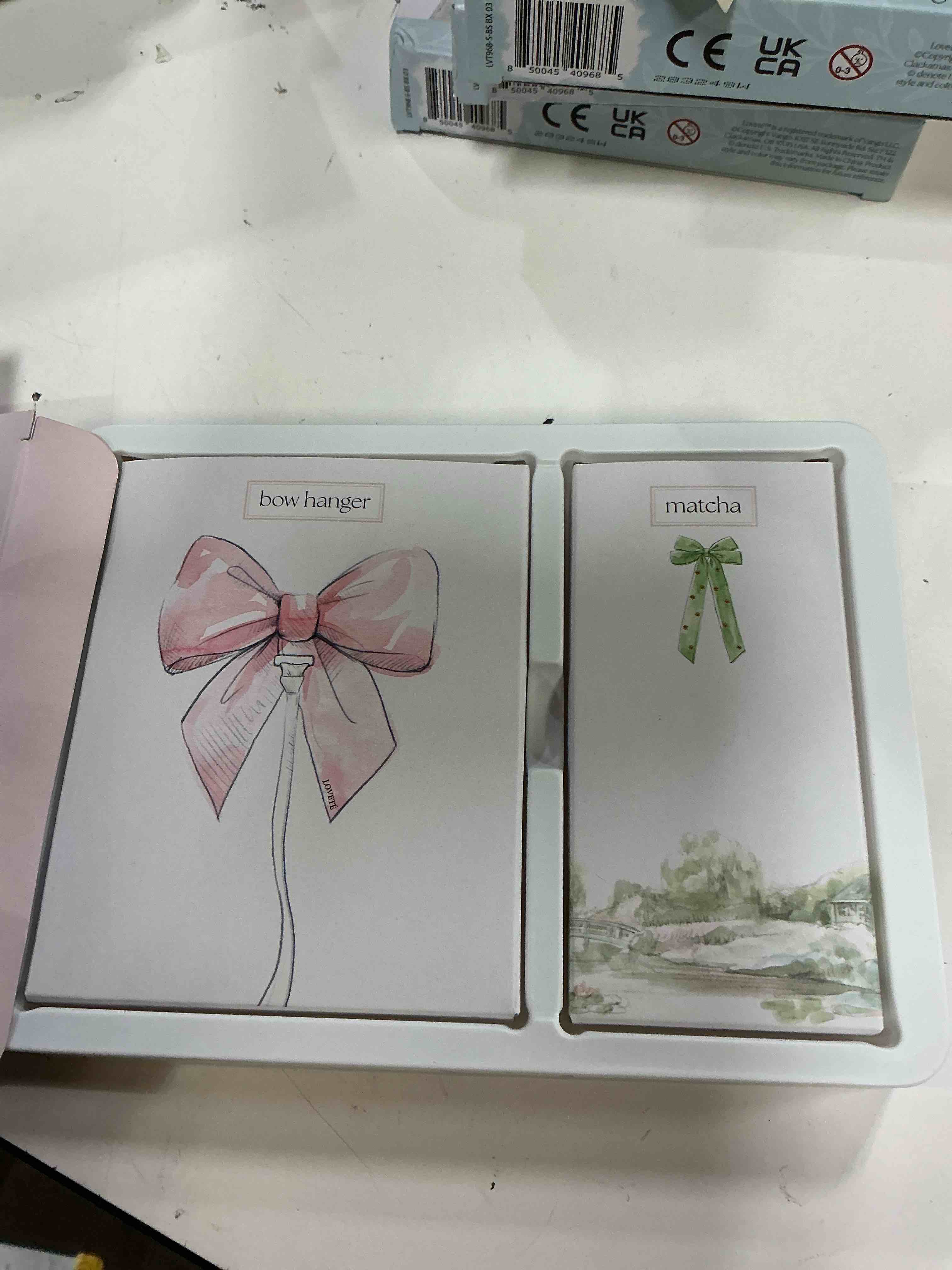 Condition photo showing Good Condition for loveté hair single bow tying sets – matcha  novelty  for child ages 8+