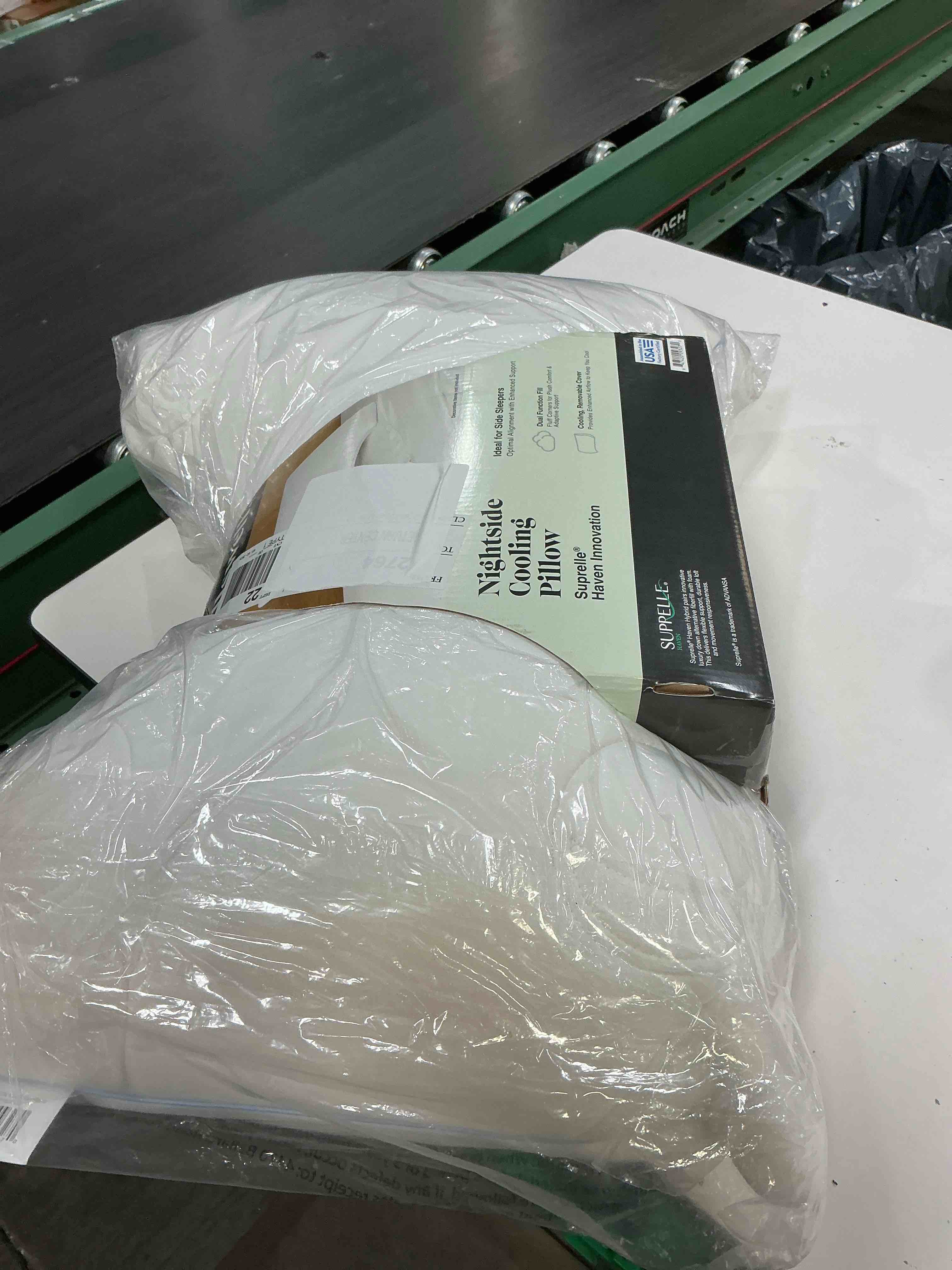 Condition photo showing As Is for allswell nightside cooling pillow with dual function fill, standard/queen