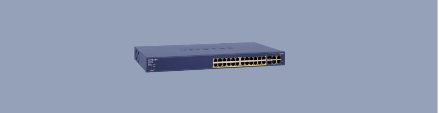 fs728tpv2 - 28-port 10/100 fast ethernet smart switch with 24 poe ports, 2 gigabit copper plus 2 gigabit copper/sfp combo ports