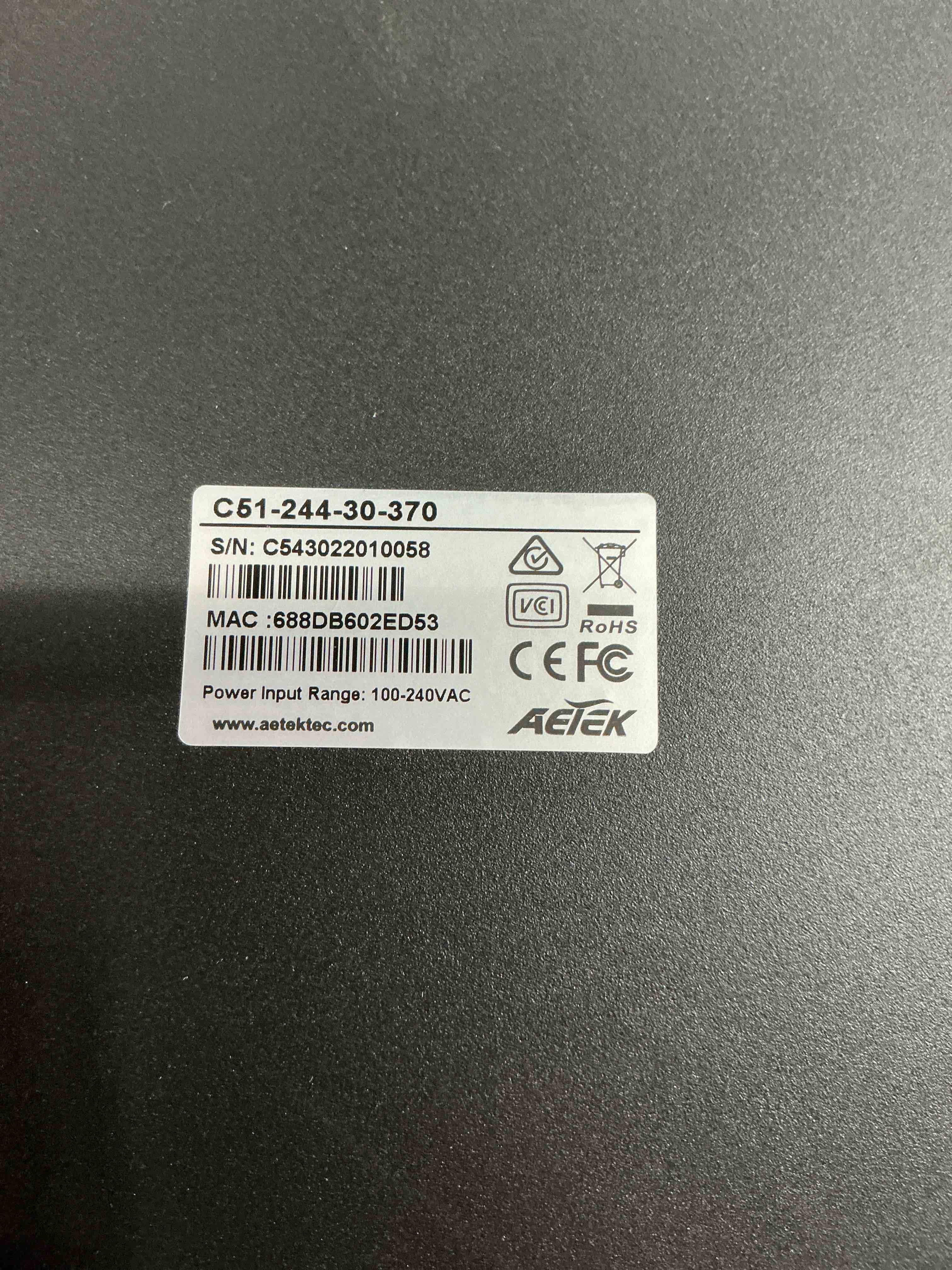 Condition photo showing As Is for l2 smart poe switch