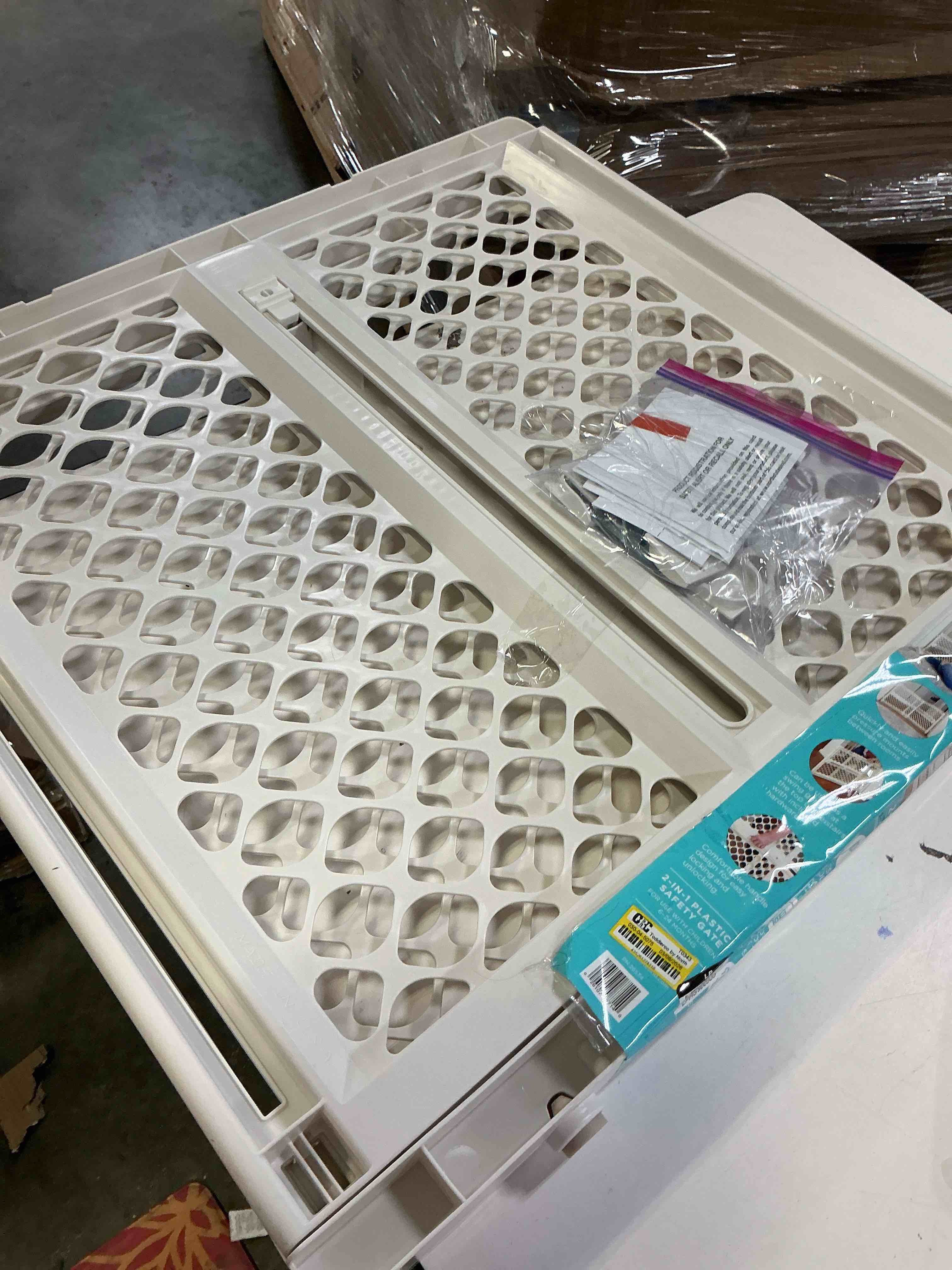 Condition photo showing Good Condition for toddleroo by north states 2-in-1 supergate secure plastic gate - white
