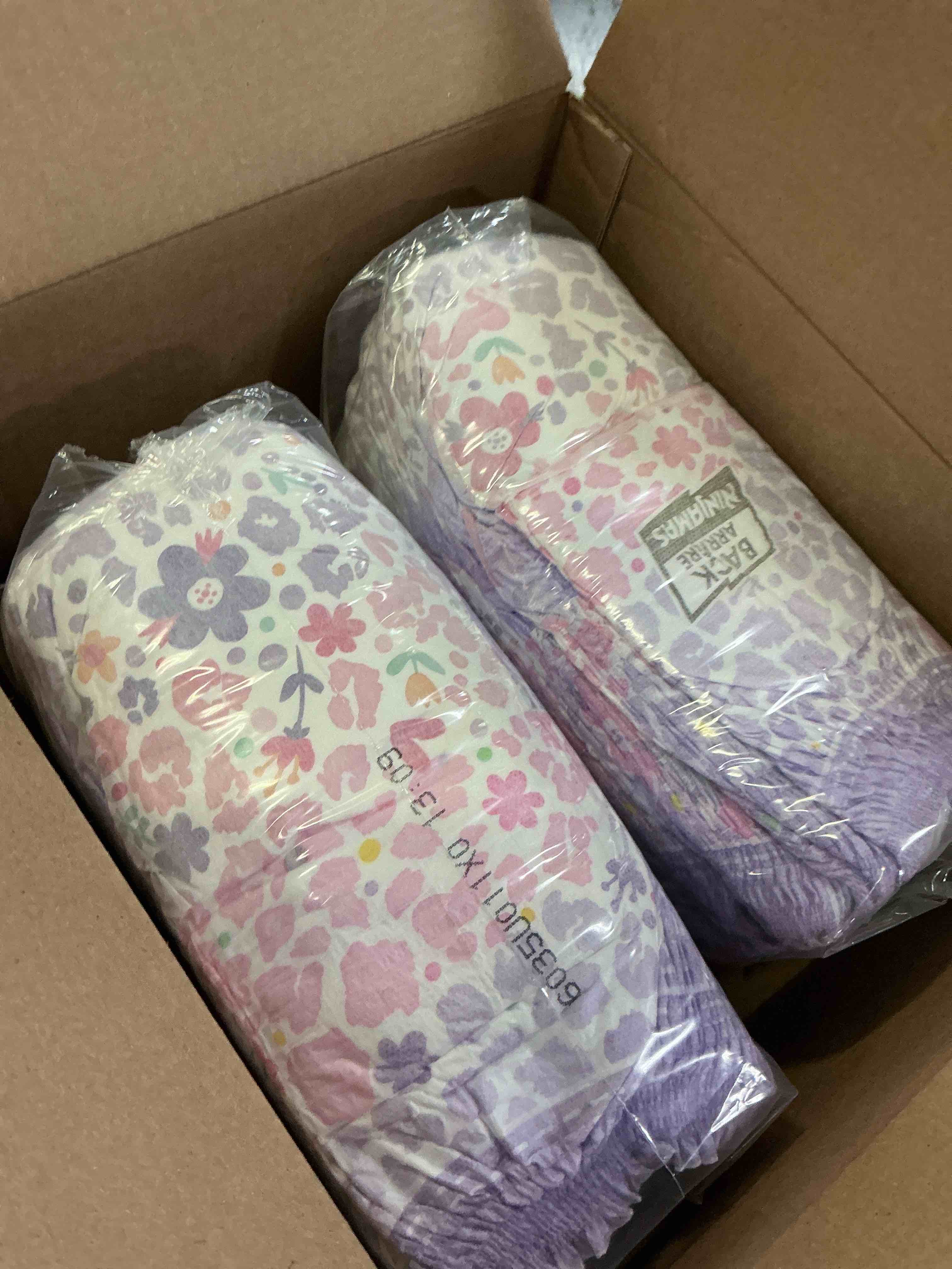 Condition photo showing Good Condition for ninjamas girls bedwetting nighttime underwear, size l (64-95+ lbs), 34 count, overnight protection, ultra absorbent, hypoallergenic large 34