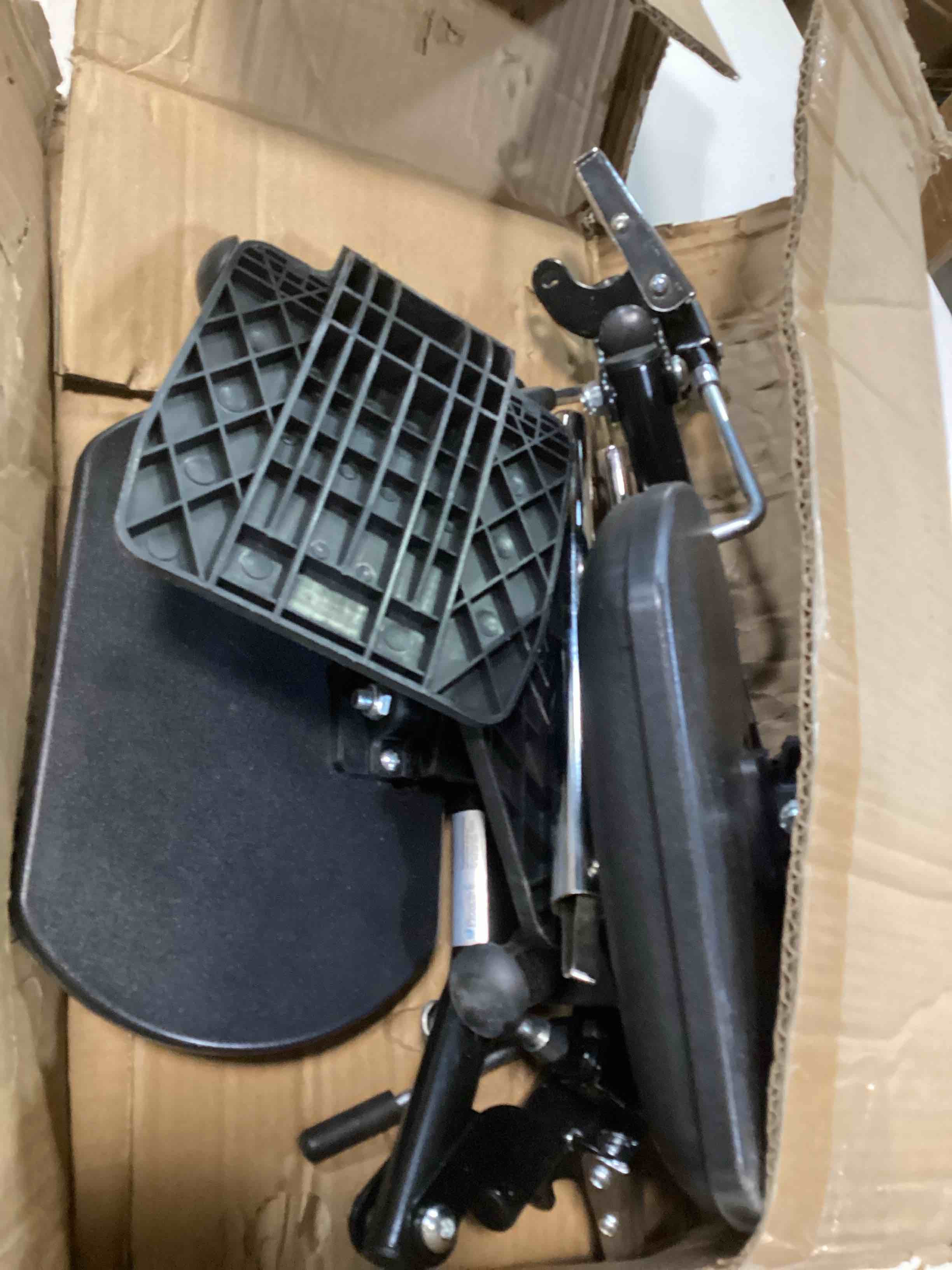 Condition photo showing As Is for Vive Elevating Wheelchair Footrests with Padded Calf Pads (2 Pack) - Ultimate Leg Rest Accessory Replacement Parts for Wheelchairs - Foot Plates for Enhanced Comfort, Mobility, and Support