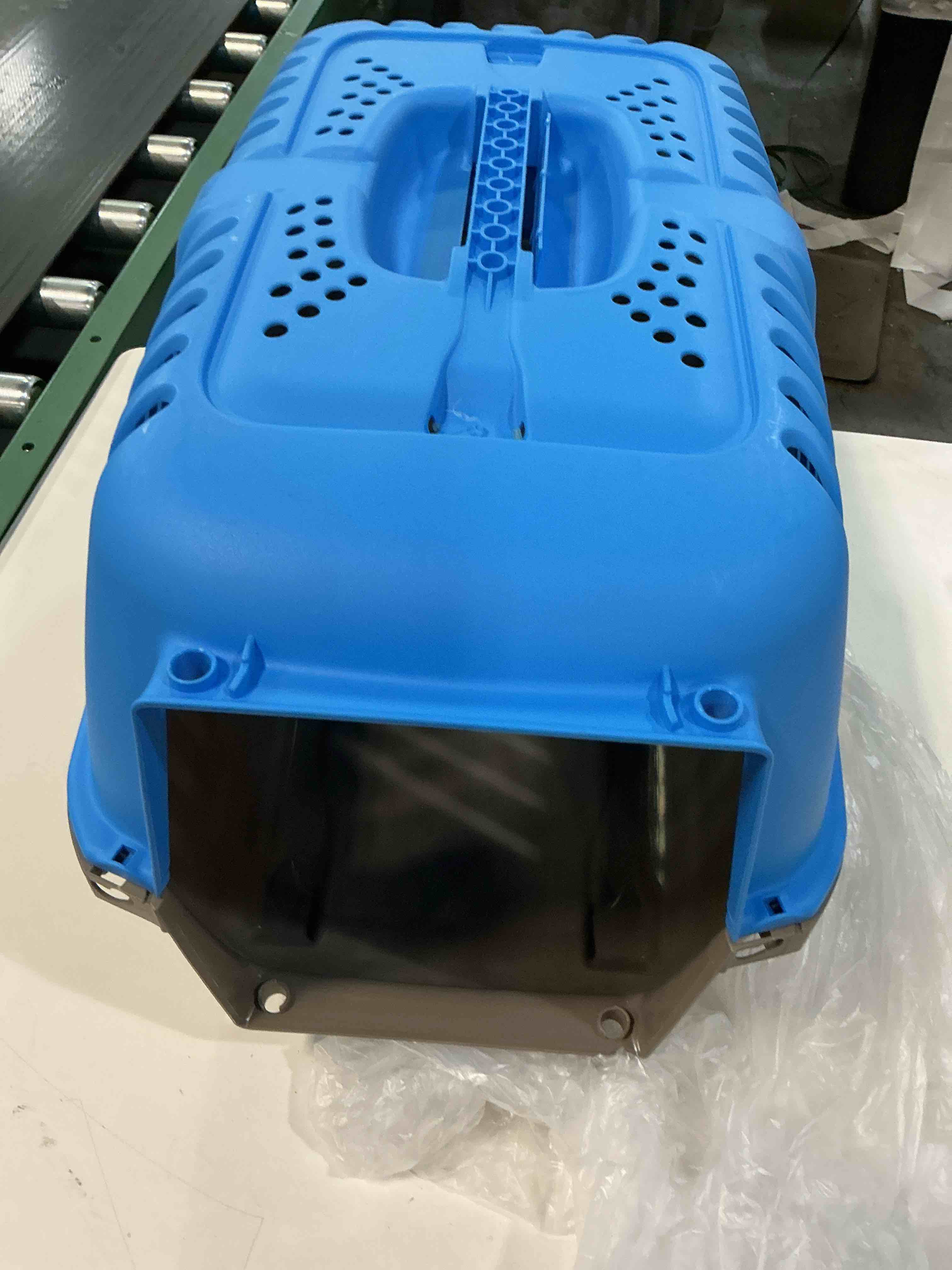 Condition photo showing As Is for MidWest Pet Carrier: Hard-Sided Small Animal Carrier for Tiny Dog Breeds, Blue 